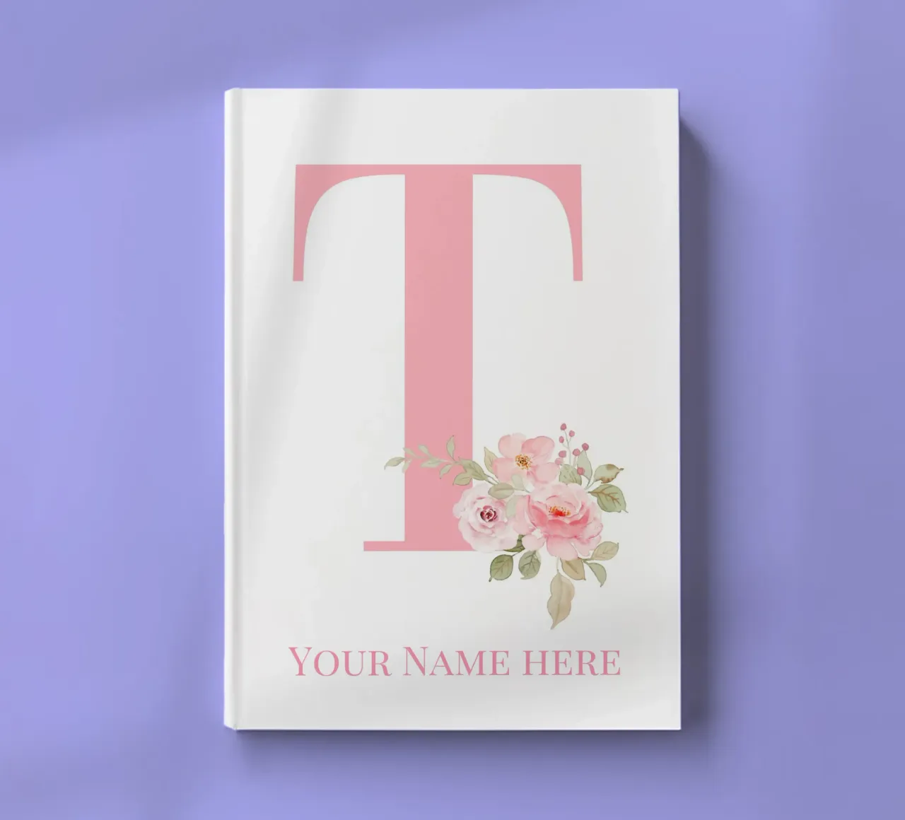 Letter T, Personalized Name Print, Personalized initial notebook by The Custom Letter