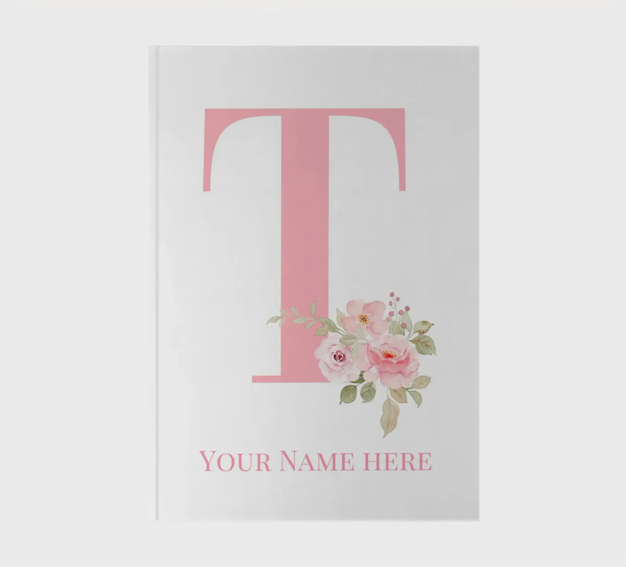 Letter T, Personalized Name Print, Personalized initial notebook by The Custom Letter