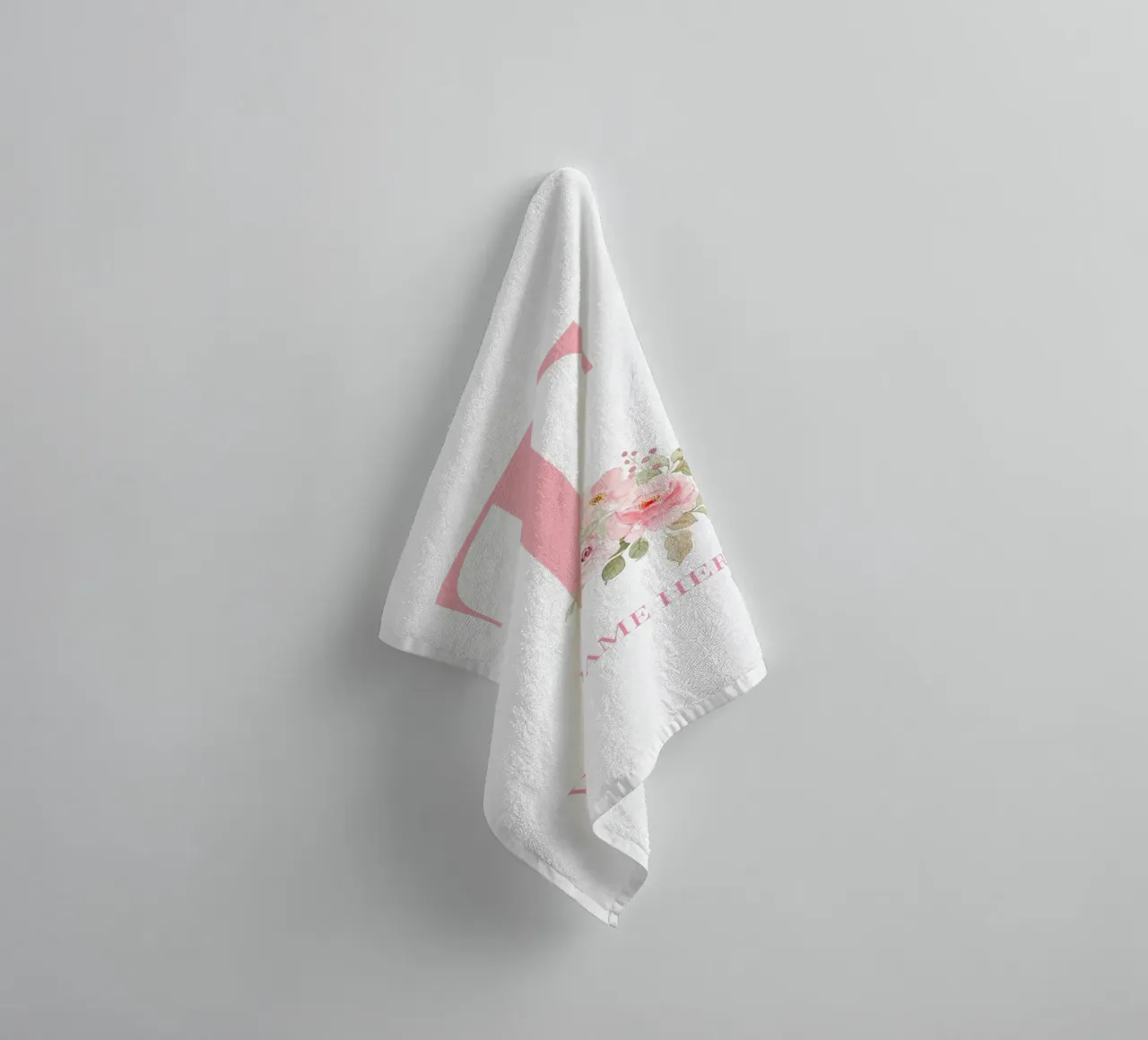 Letter T, Personalized Name Print, Personalized initial towel by The Custom Letter