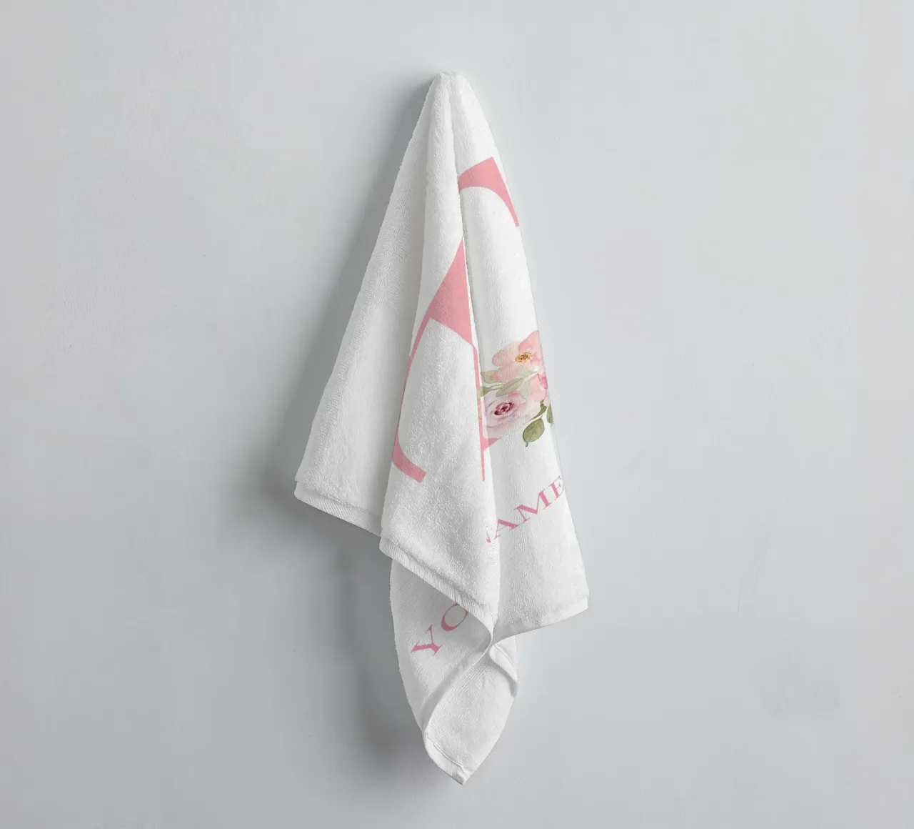 Letter T, Personalized Name Print, Personalized initial towel by The Custom Letter