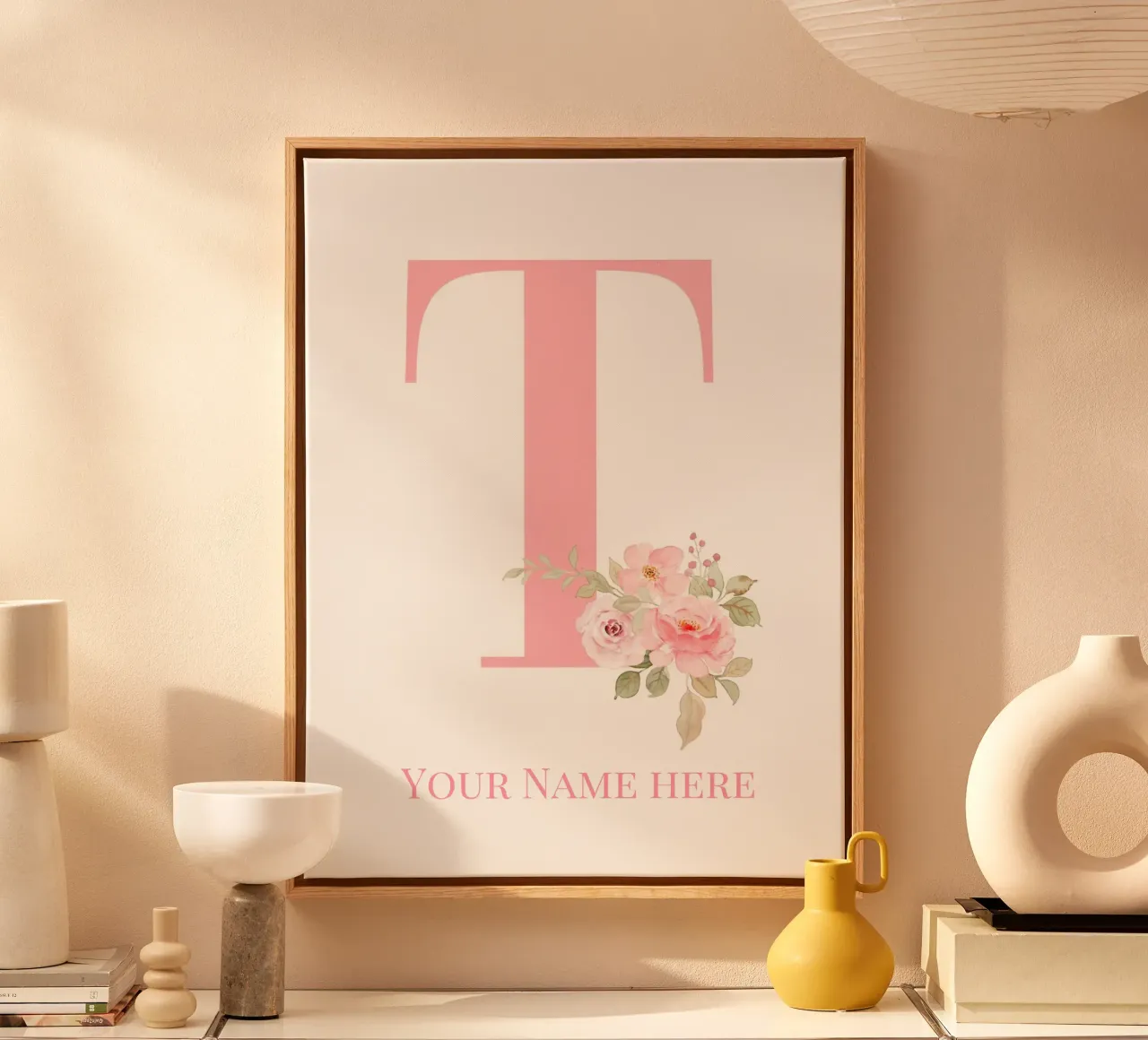 Letter T, Personalized Name Print, Personalized initial canvas by The Custom Letter