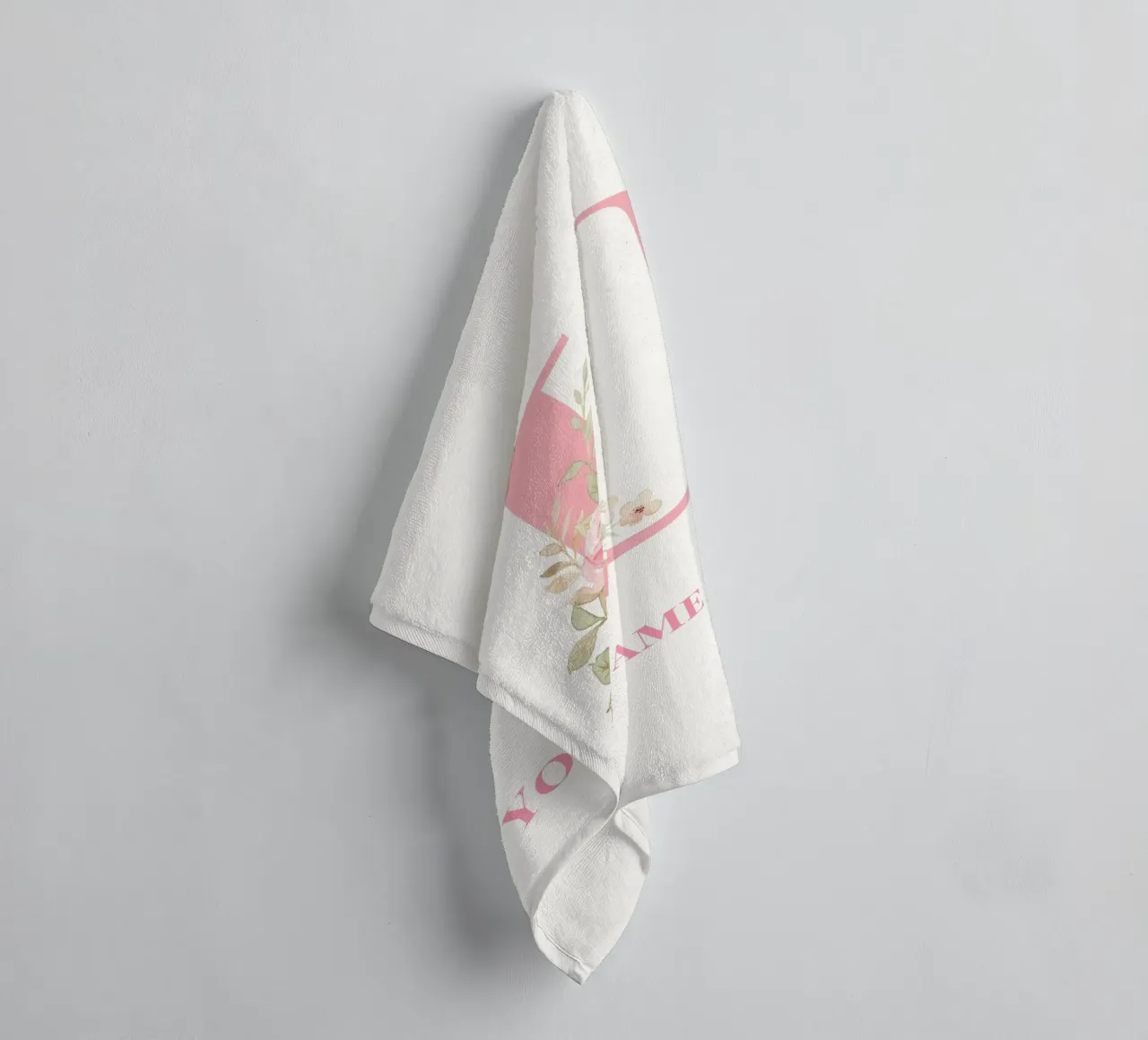 Letter U, Personalized Name Print, Personalized initial towel by The Custom Letter