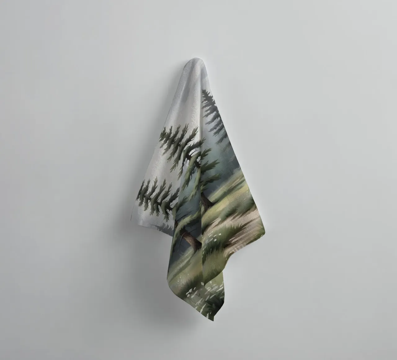 Whispering Pines – Path Through the Forest towel by Graceful Desine
