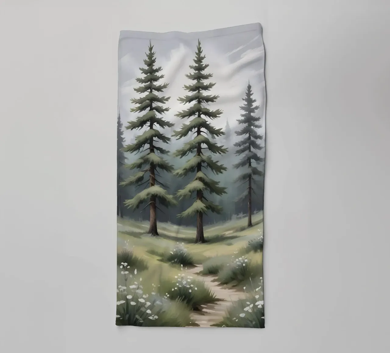 Whispering Pines – Path Through the Forest towel by Graceful Desine