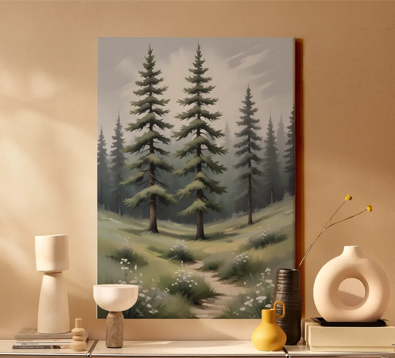 Whispering Pines – Path Through the Forest canvas by Graceful Desine