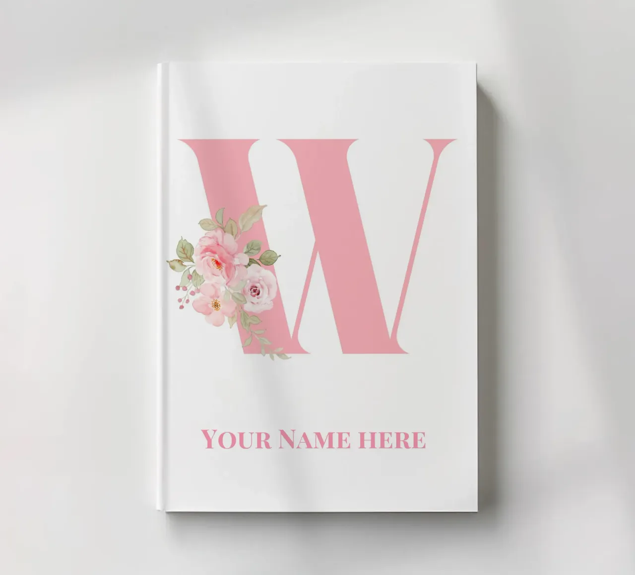 Letter W, Personalized Name Print, Personalized initial notebook by The Custom Letter
