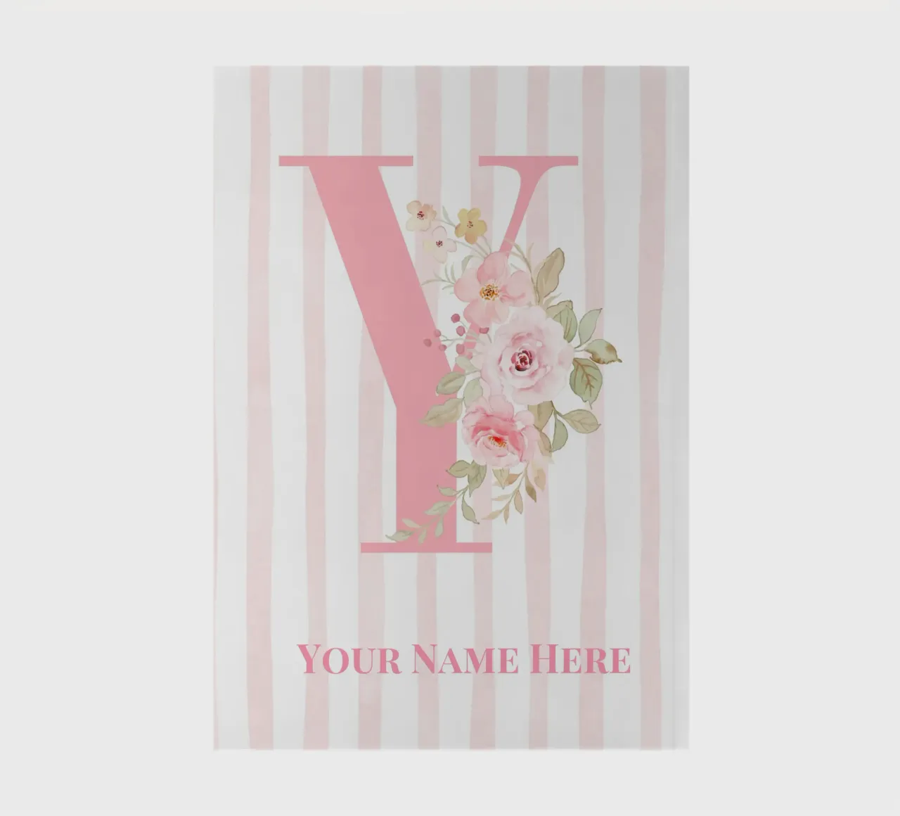 Letter Y, Personalized Name Print, Personalized initial notebook by The Custom Letter