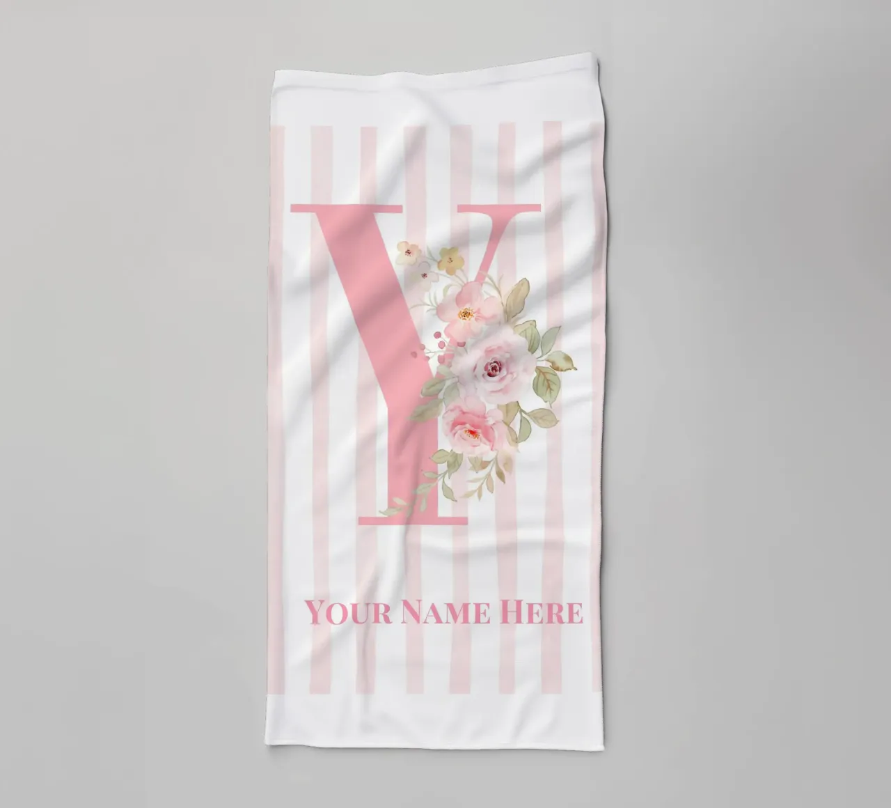 Letter Y, Personalized Name Print, Personalized initial towel by The Custom Letter