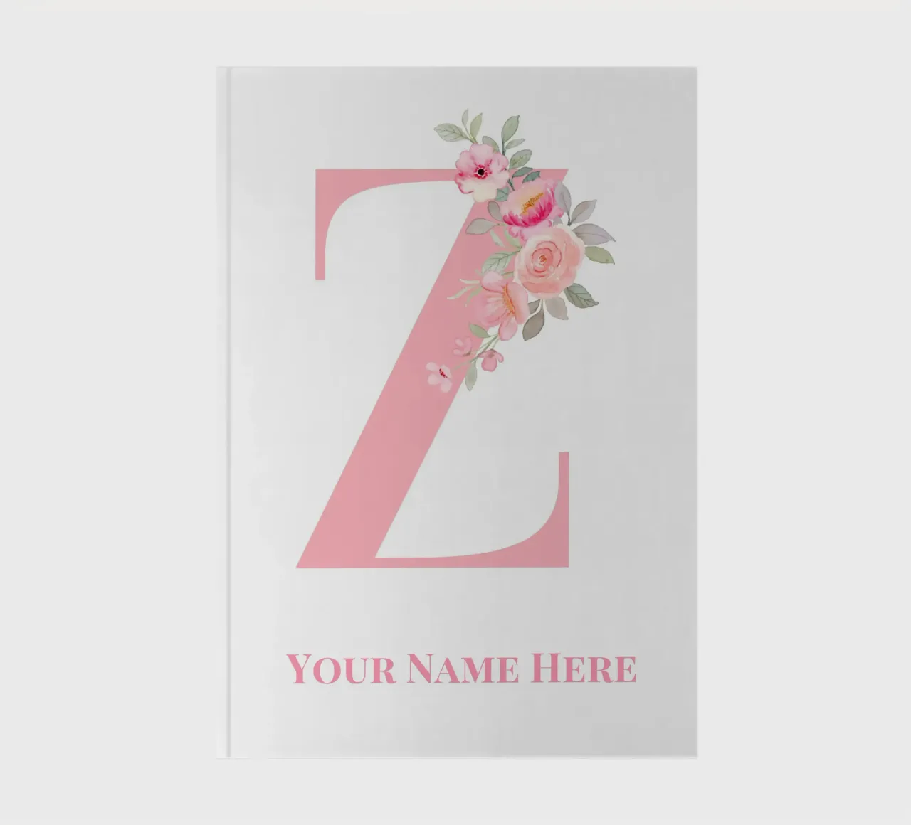 Letter Z, Personalized Name Print, Personalized initial notebook by The Custom Letter