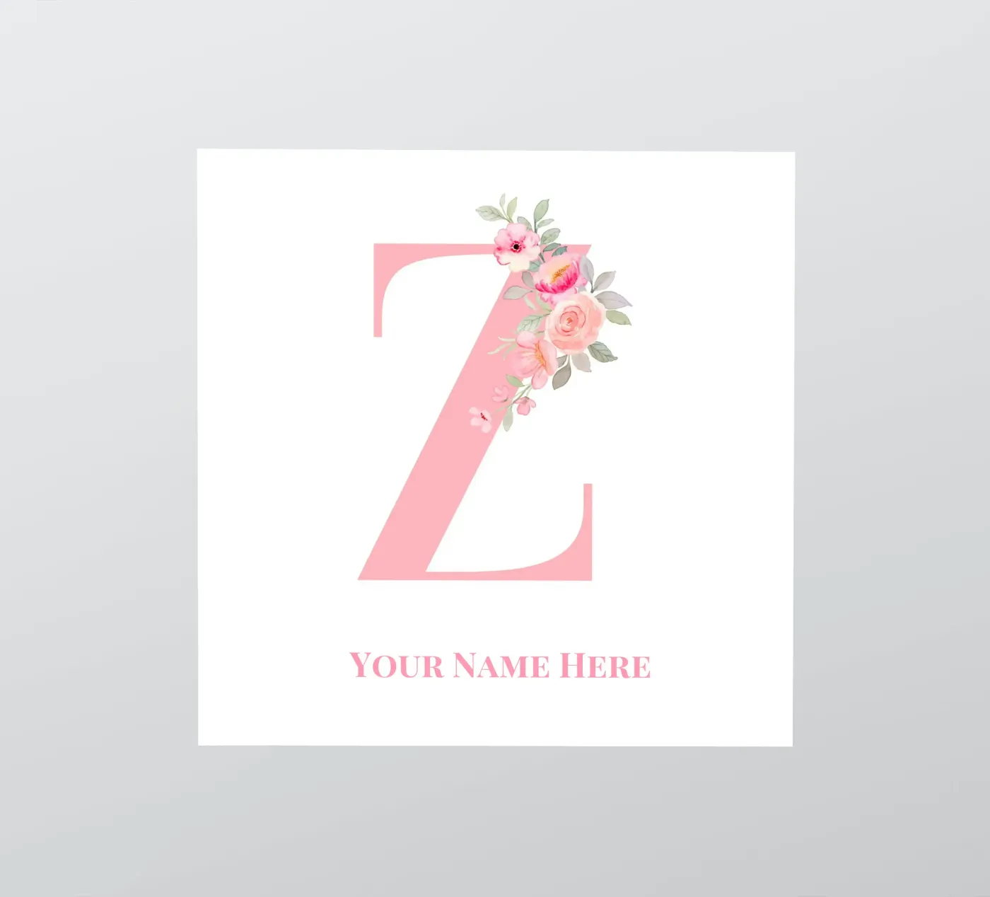Lettera Z, Stampa nome personalizzato, Iniziale personalizzata adesivo da The Custom Letter