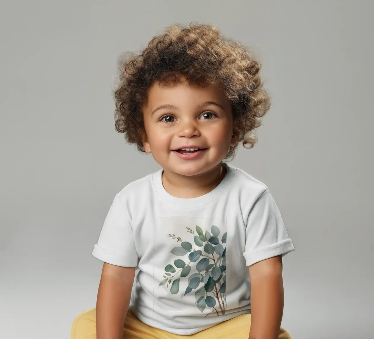 Eucalyptus Whisper – Minimal Botanical Art maglietta neonato da Graceful Desine