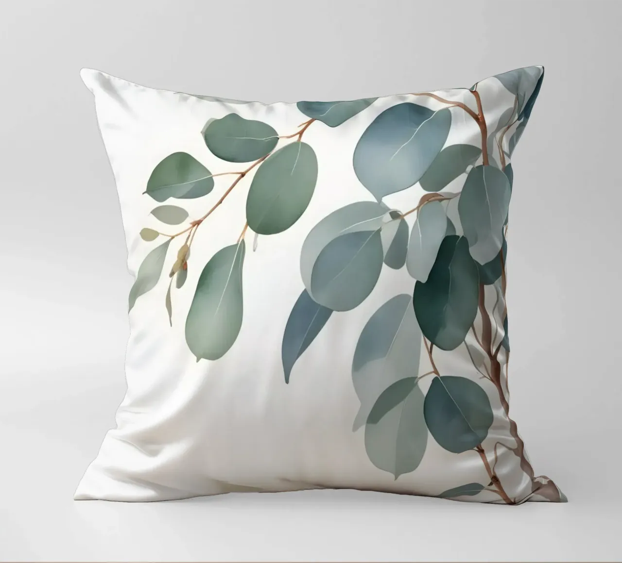 Eucalyptus Whisper – Minimal Botanical Art cuscino da Graceful Desine