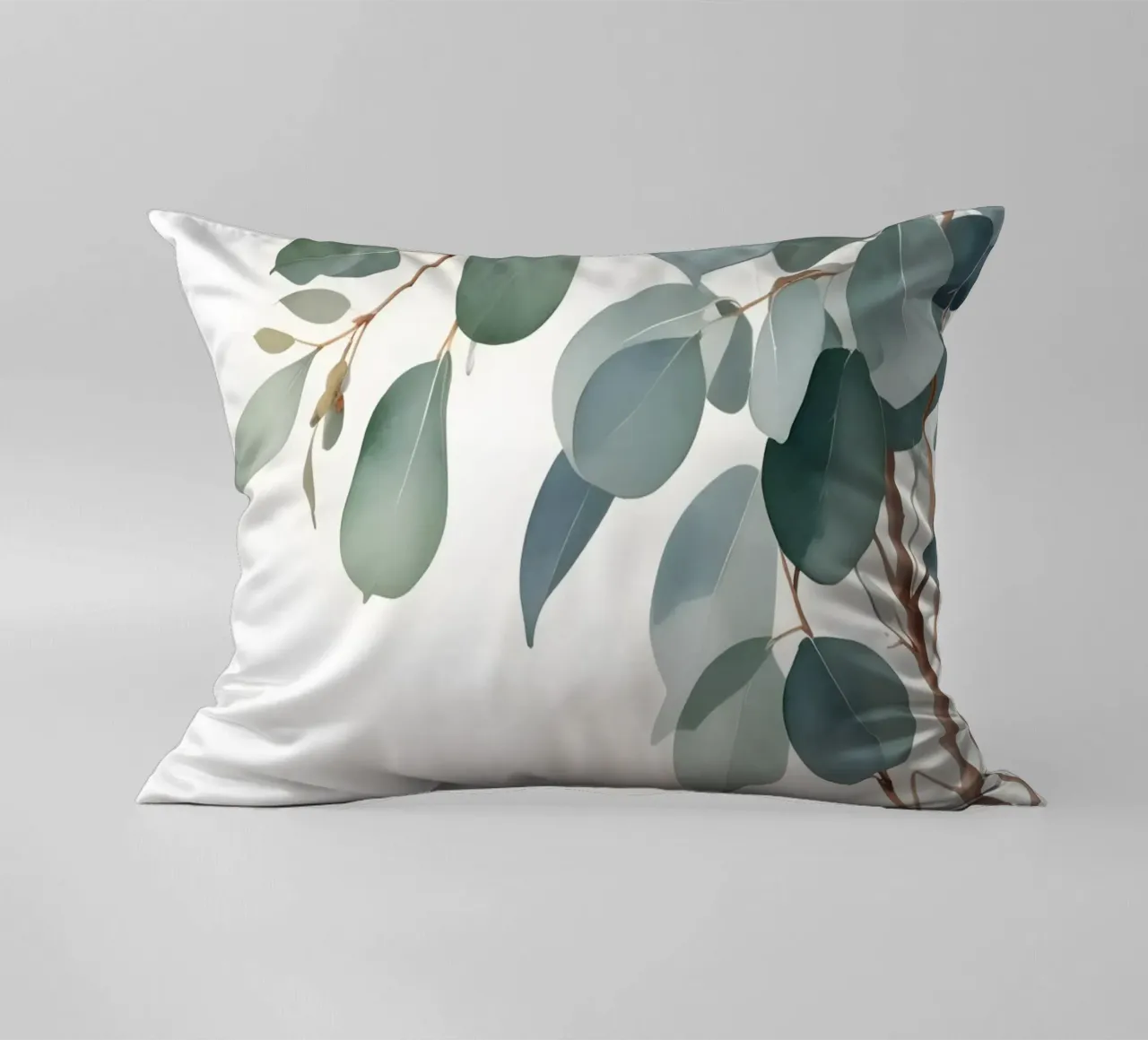 Eucalyptus Whisper – Minimal Botanical Art cuscino da Graceful Desine
