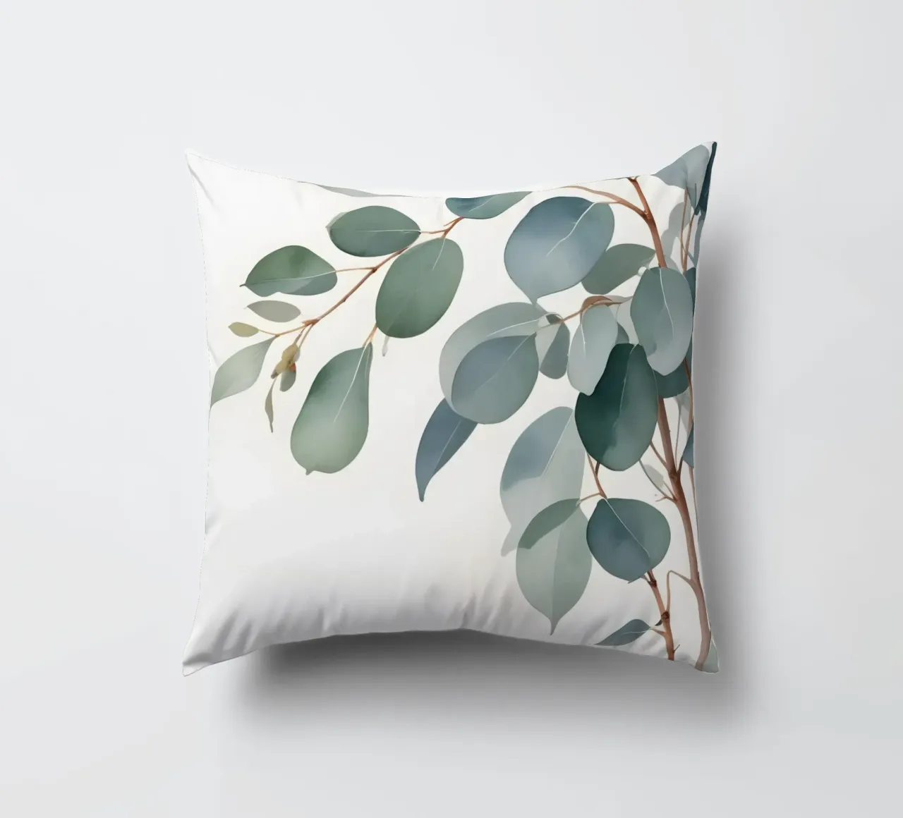 Eucalyptus Whisper – Minimal Botanical Art cuscino da Graceful Desine