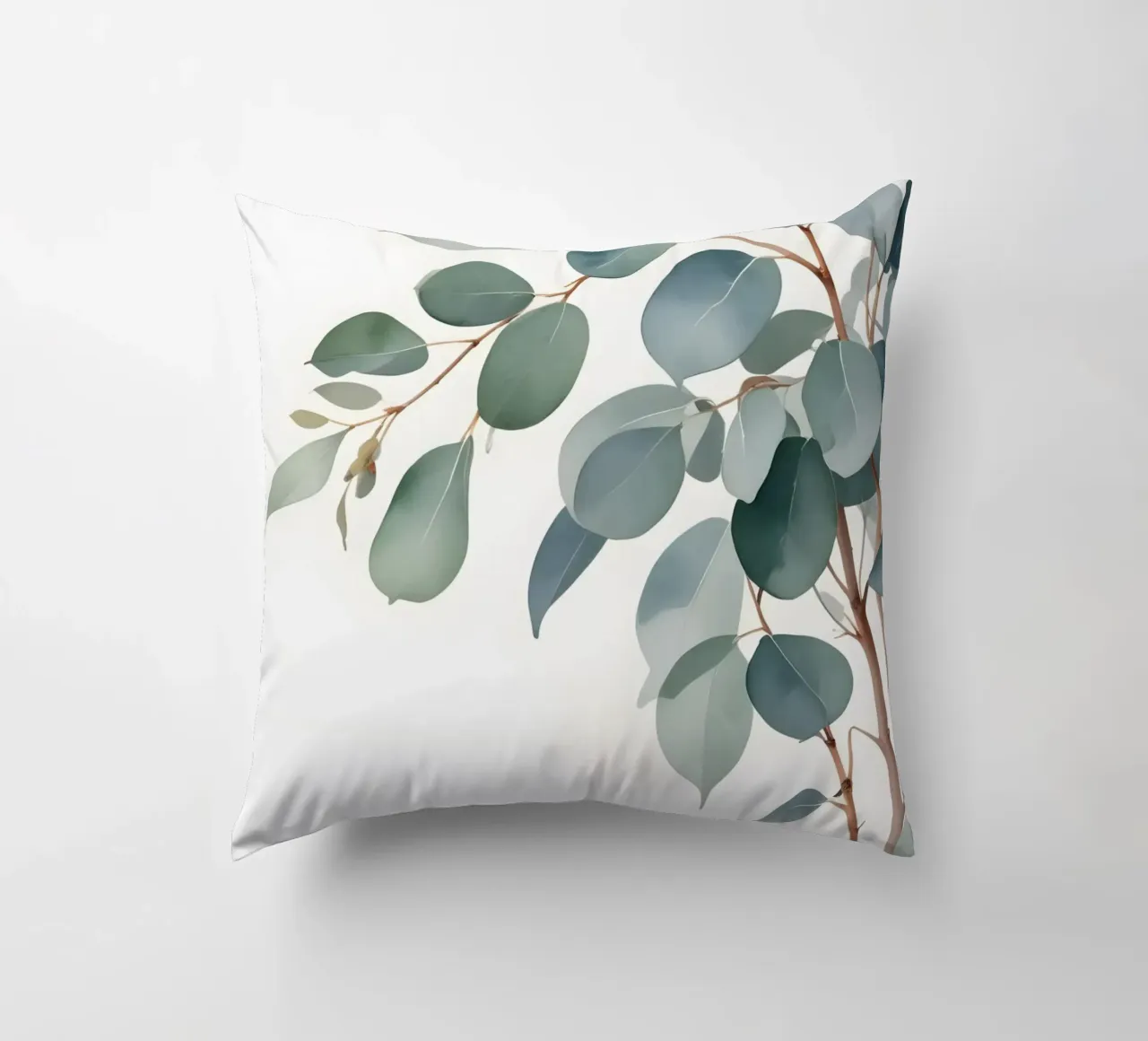 Eucalyptus Whisper – Minimal Botanical Art cuscino da Graceful Desine