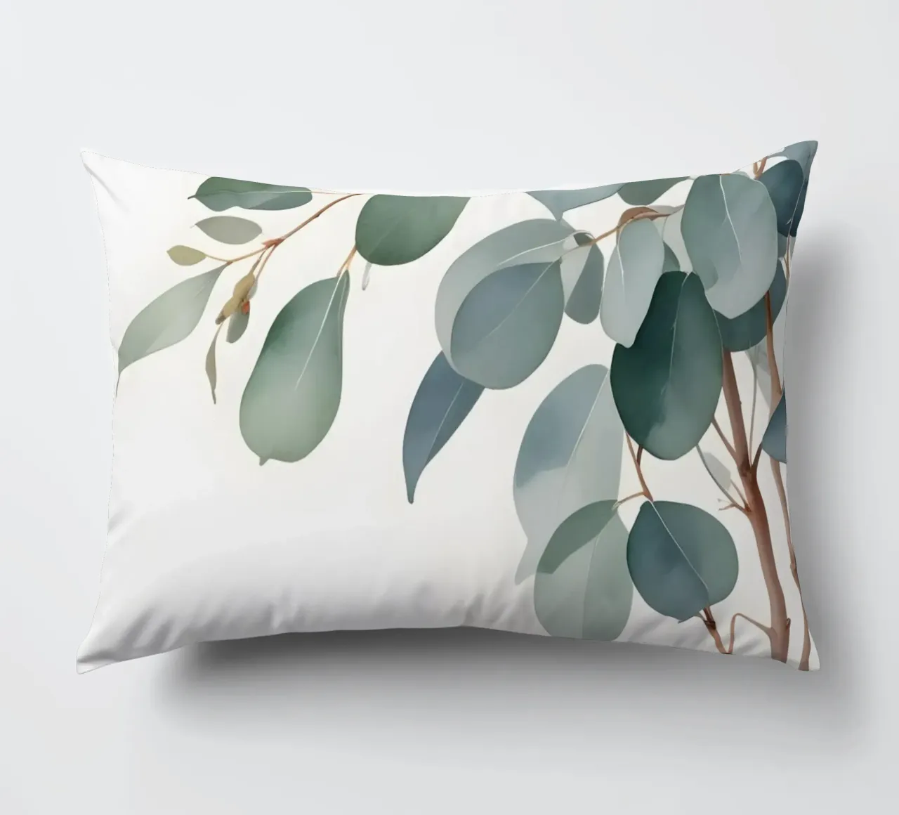 Eucalyptus Whisper – Minimal Botanical Art cuscino da Graceful Desine