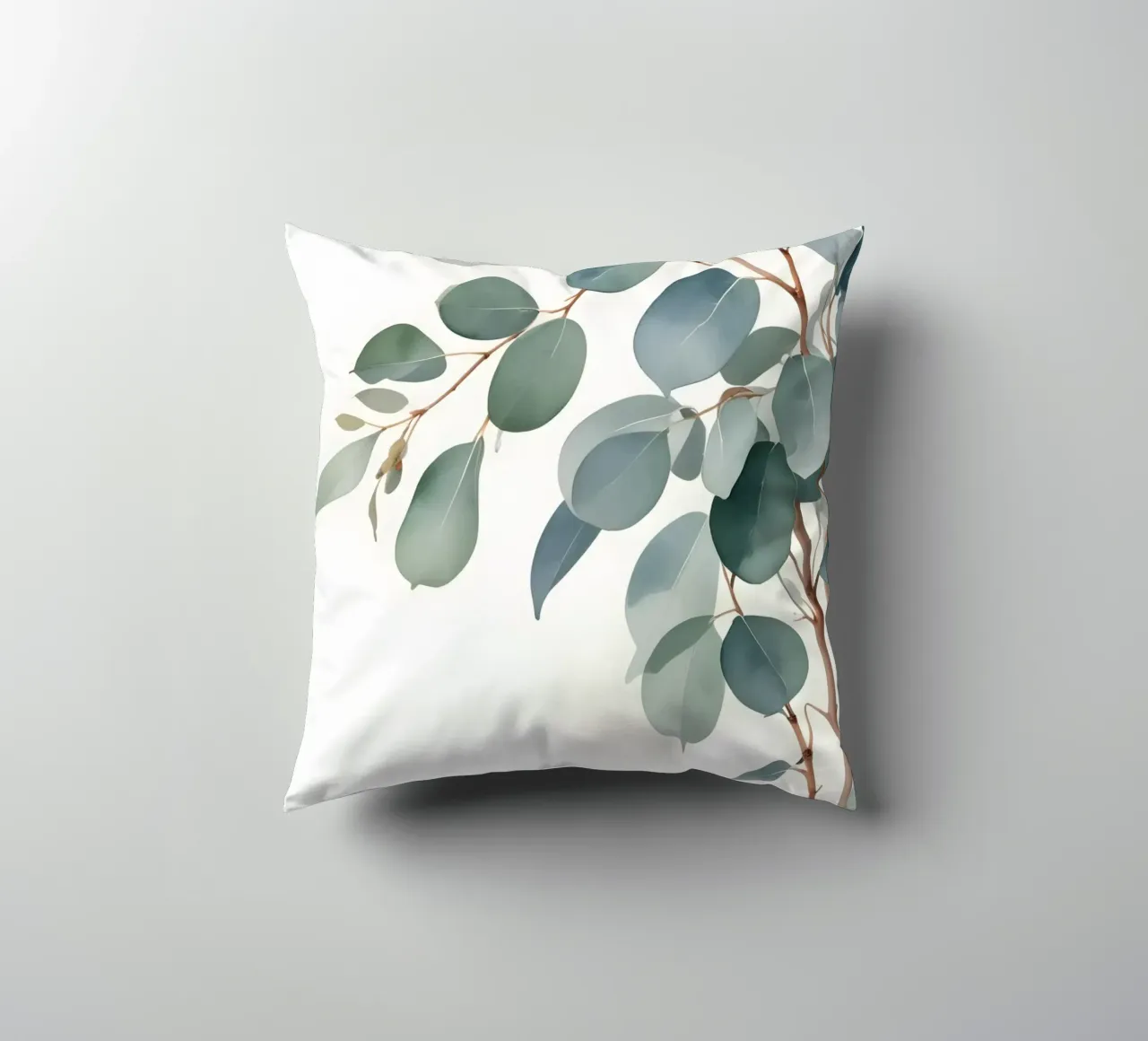 Eucalyptus Whisper – Minimal Botanical Art cuscino da Graceful Desine