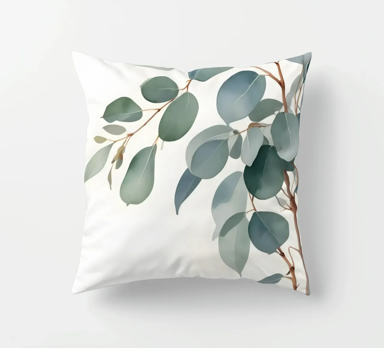 Eucalyptus Whisper – Minimal Botanical Art cuscino da Graceful Desine