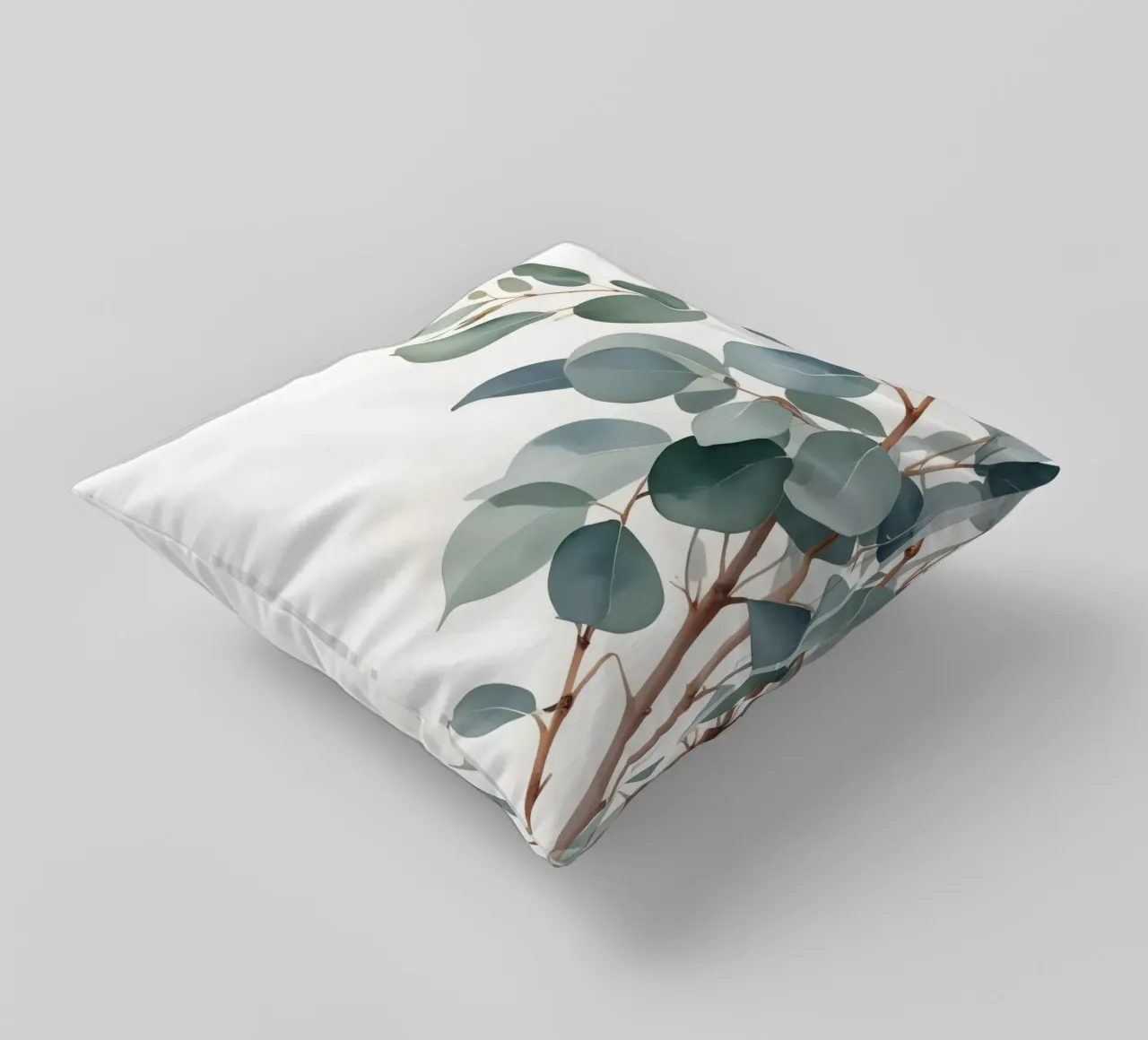 Eucalyptus Whisper – Minimal Botanical Art cuscino da Graceful Desine