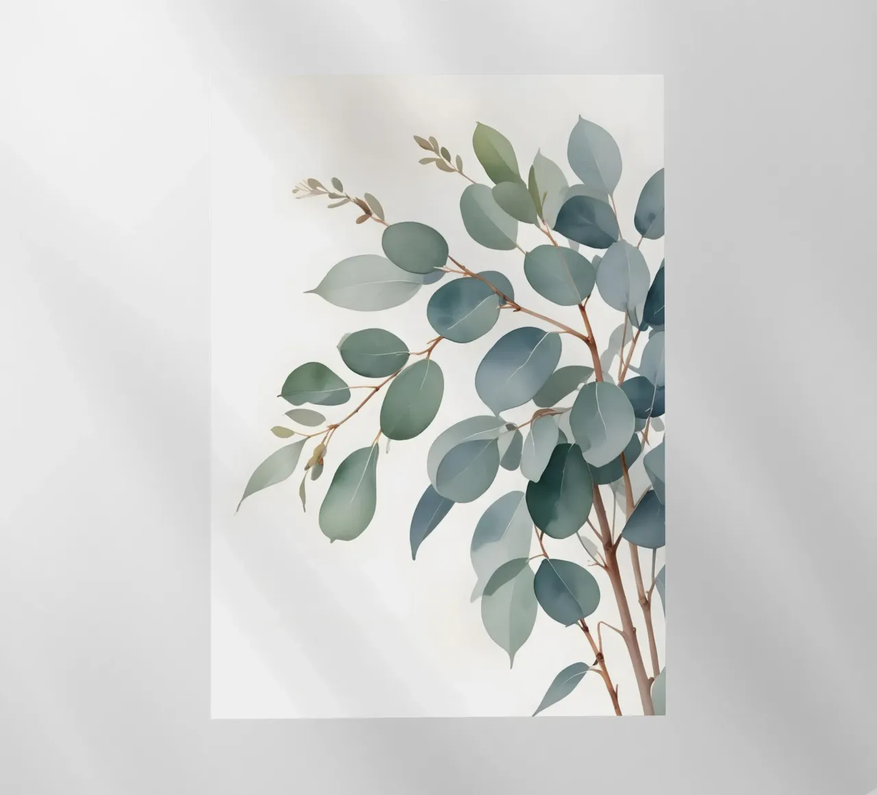 Eucalyptus Whisper – Minimal Botanical Art pellicola backlit da Graceful Desine