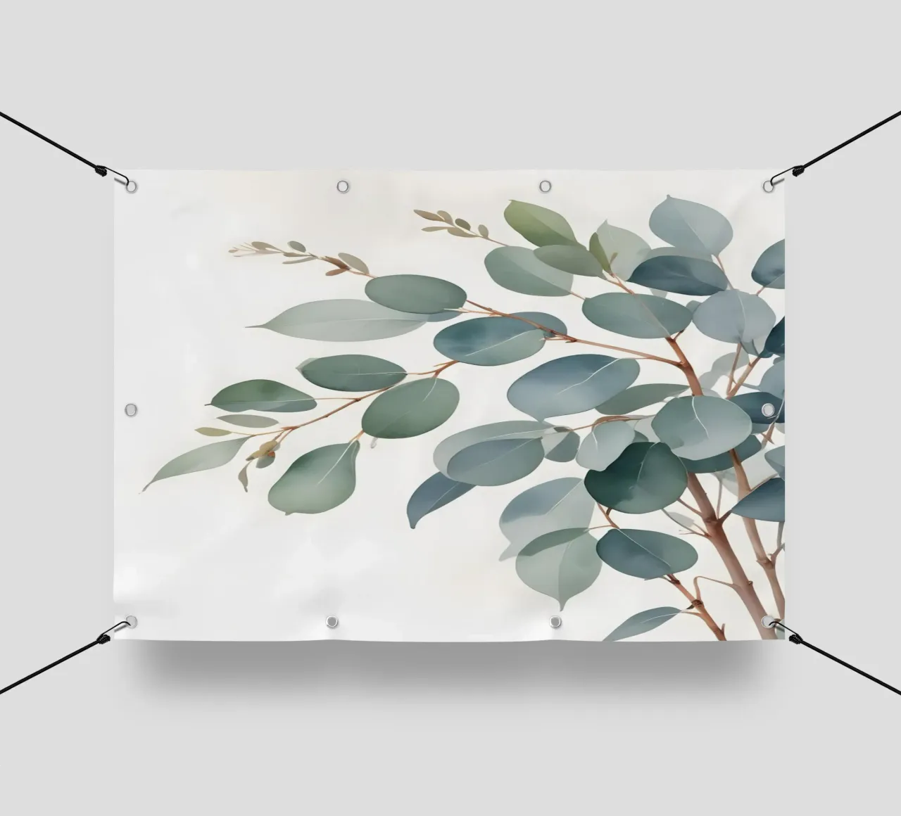 Eucalyptus Whisper – Minimal Botanical Art telo in pvc da Graceful Desine