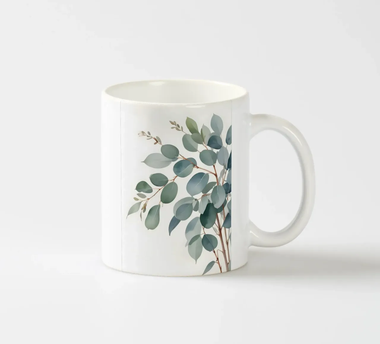 Eucalyptus Whisper – Minimal Botanical Art tazza in ceramica da Graceful Desine