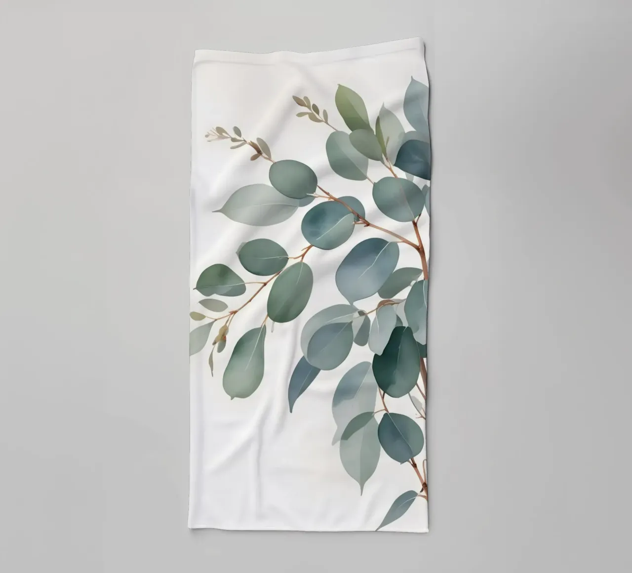 Eucalyptus Whisper – Minimal Botanical Art asciugamano da bagno da Graceful Desine