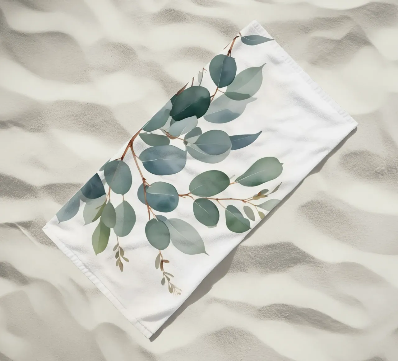 Eucalyptus Whisper – Minimal Botanical Art telo mare da Graceful Desine