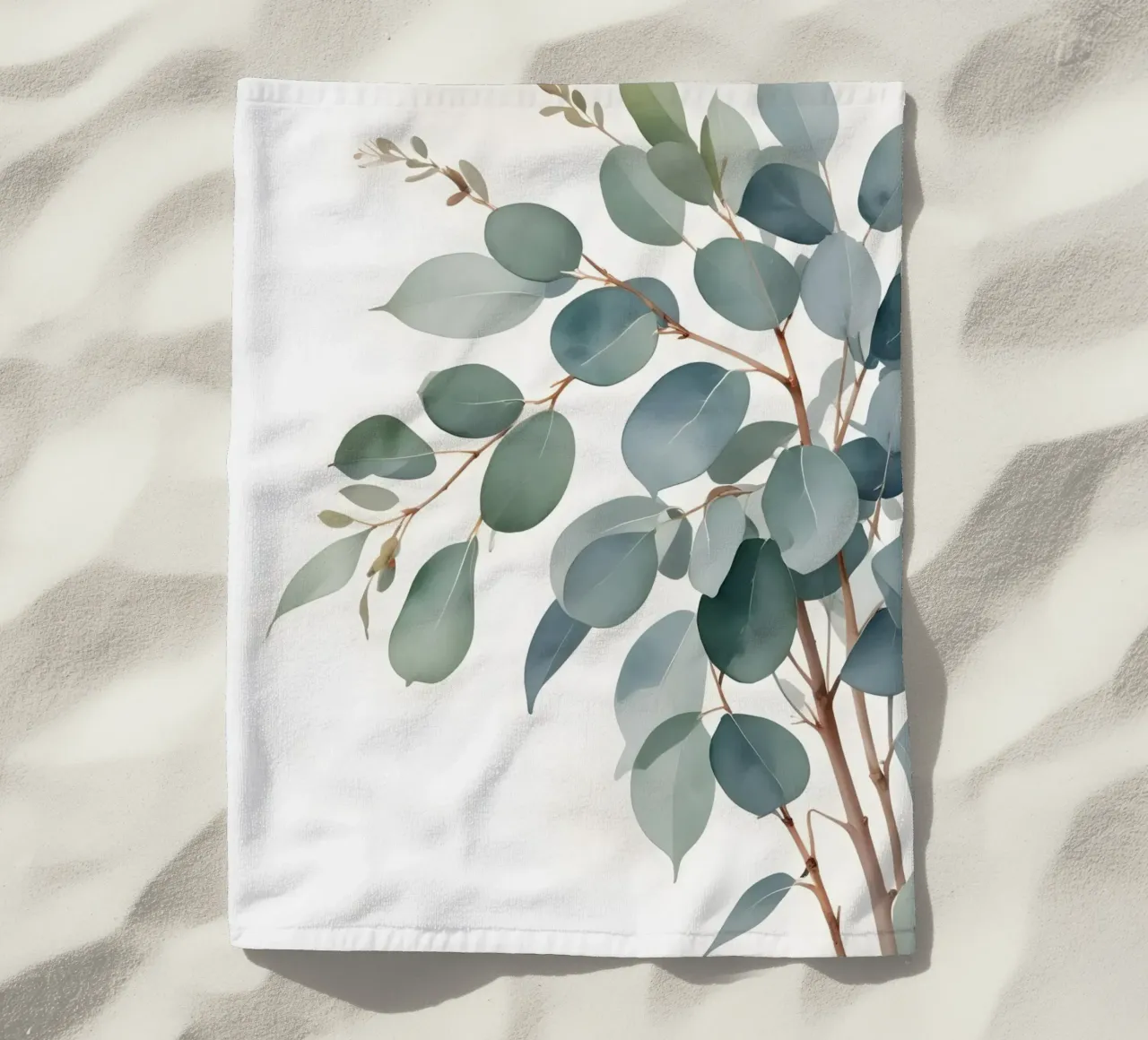 Eucalyptus Whisper – Minimal Botanical Art telo mare da Graceful Desine