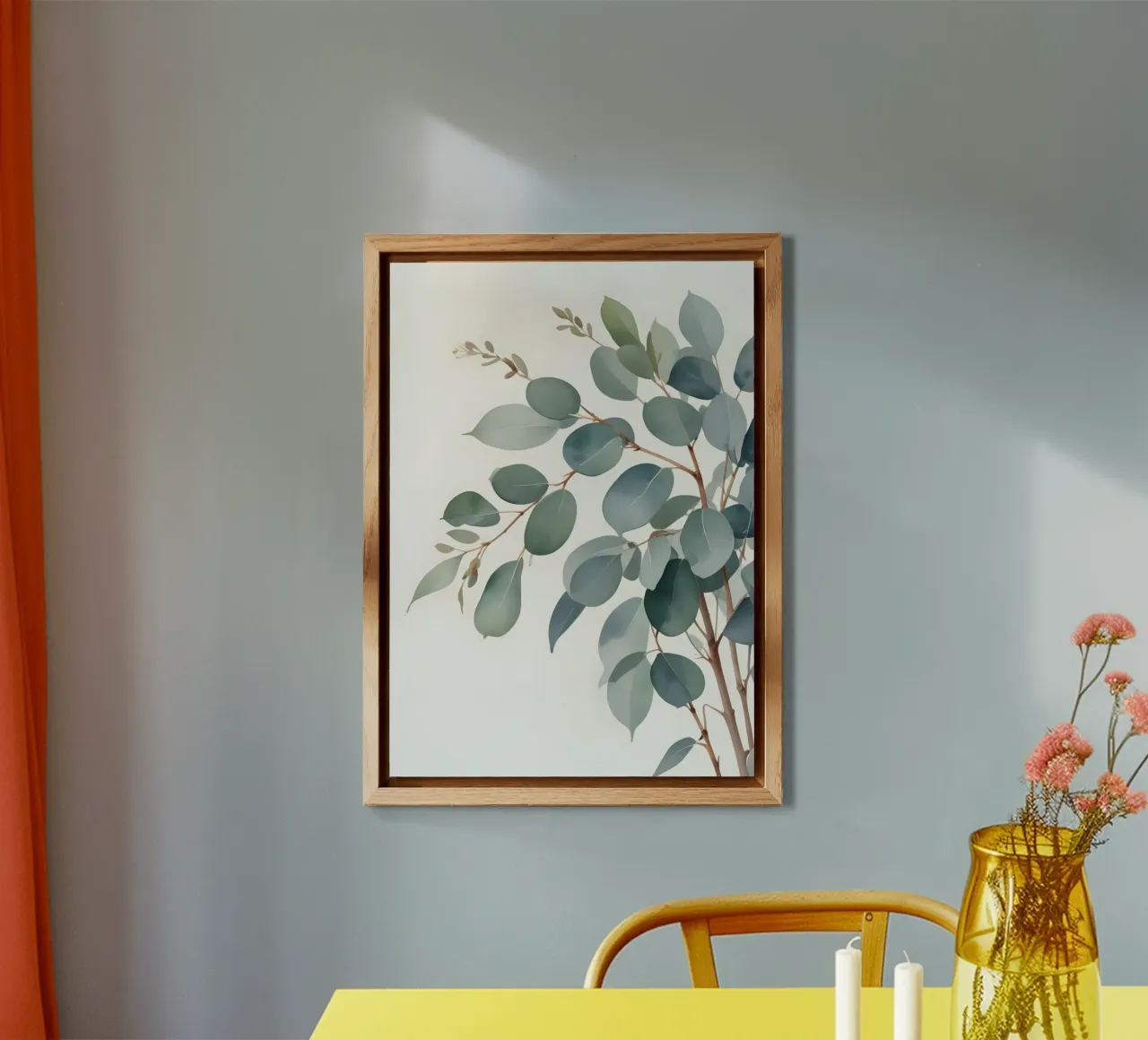 Eucalyptus Whisper – Minimal Botanical Art alluminio dibond da Graceful Desine