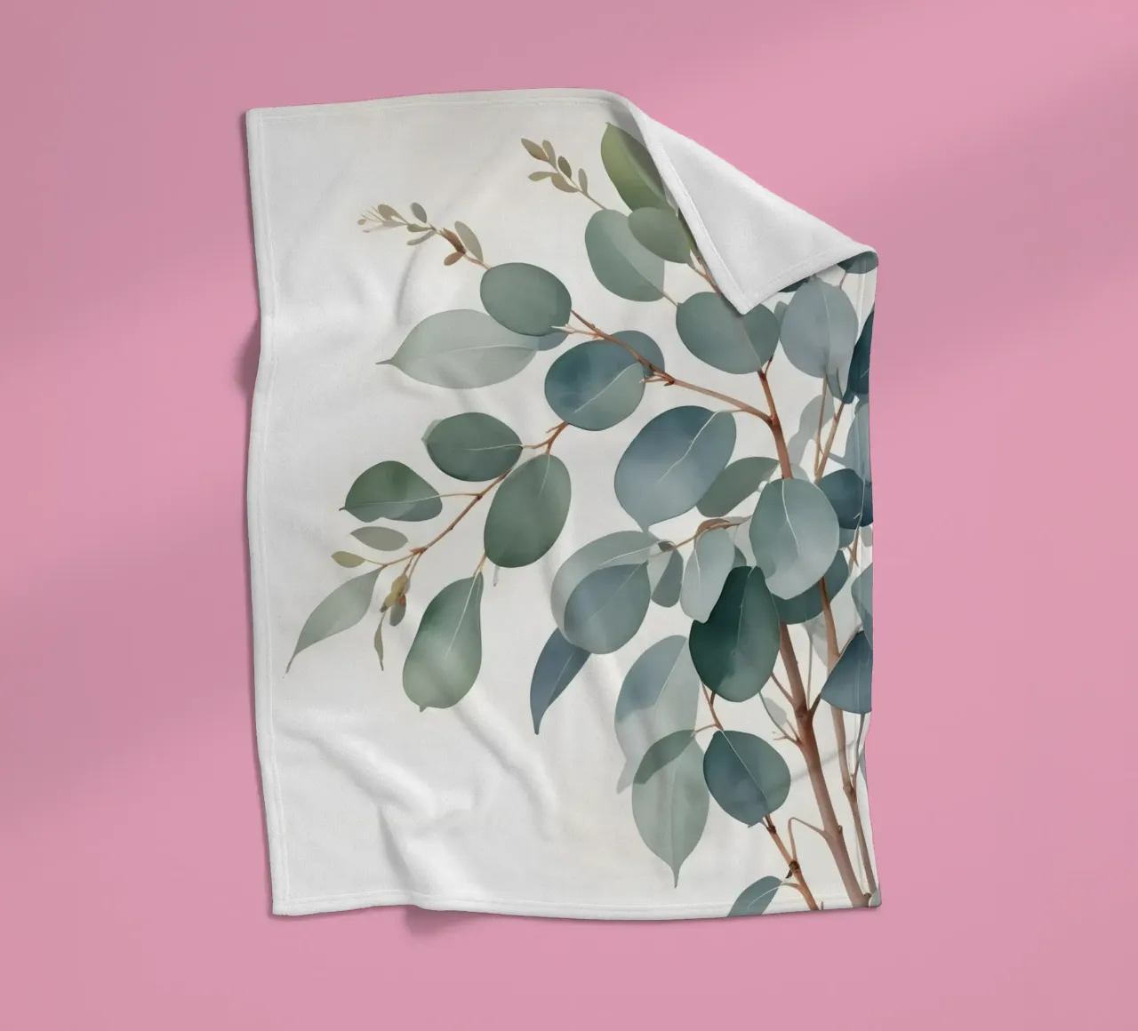 Eucalyptus Whisper – Minimal Botanical Art coperta in pile da Graceful Desine
