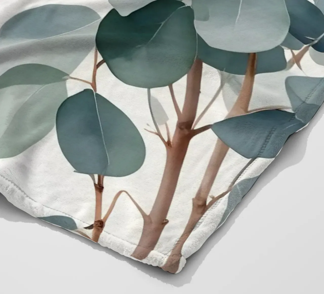 Eucalyptus Whisper – Minimal Botanical Art coperta in pile da Graceful Desine