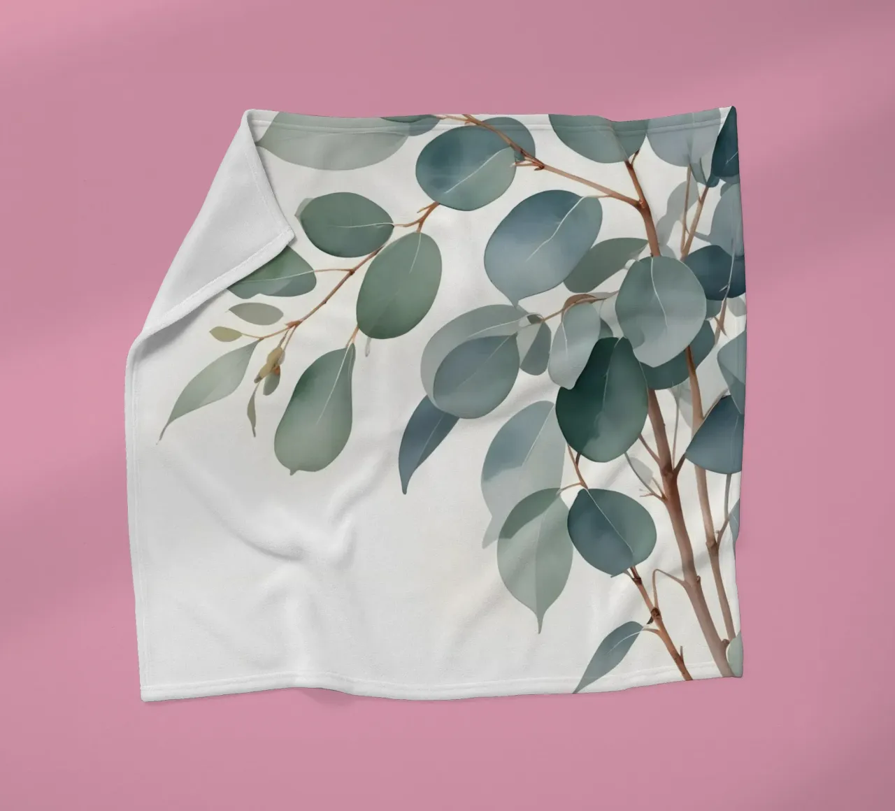 Eucalyptus Whisper – Minimal Botanical Art coperta in pile da Graceful Desine