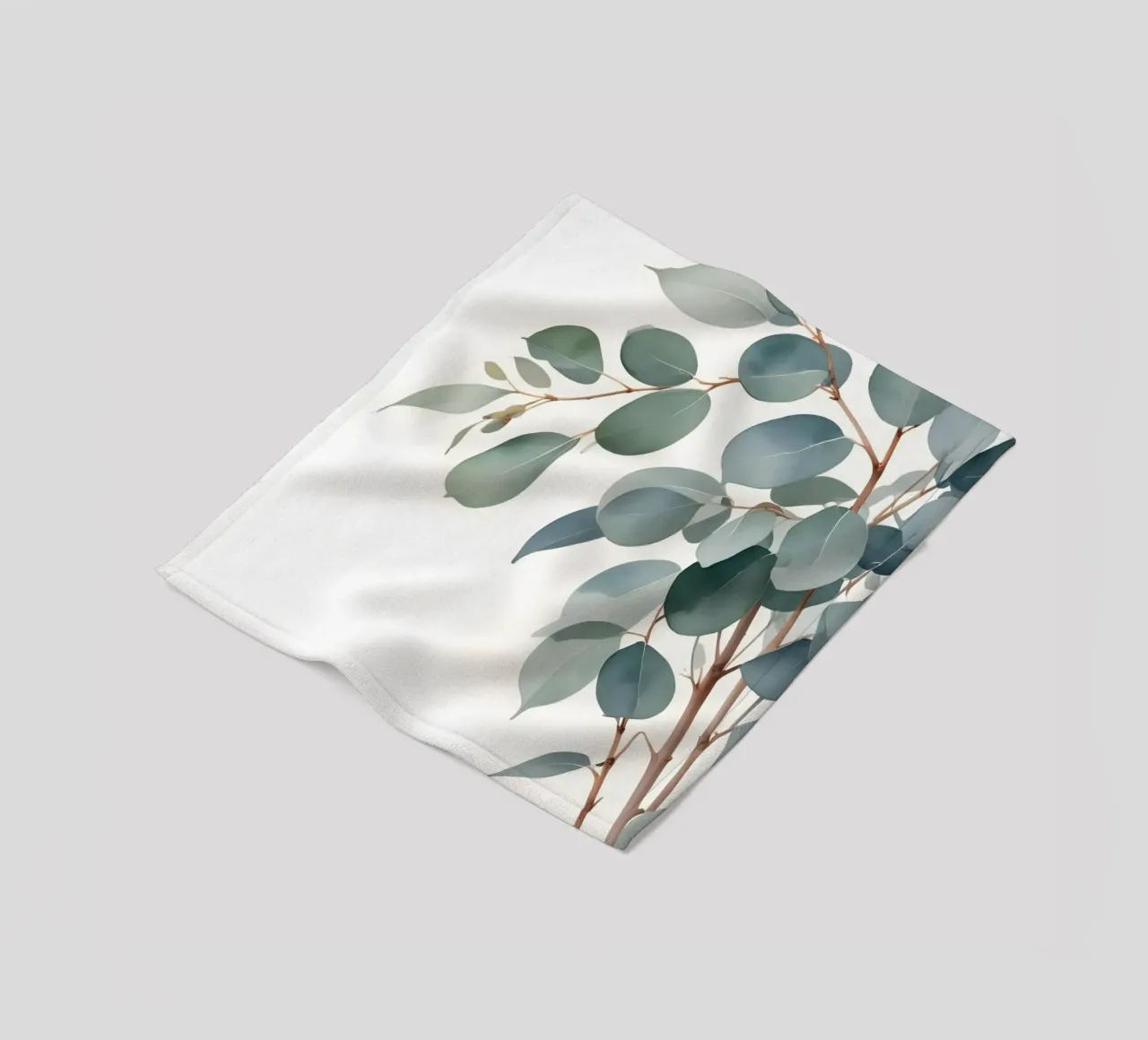 Eucalyptus Whisper – Minimal Botanical Art coperta in pile da Graceful Desine