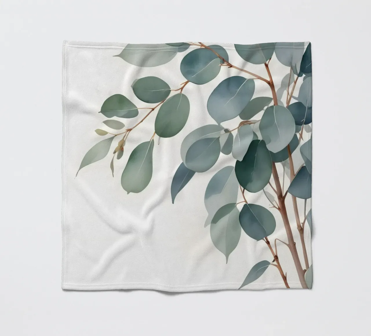Eucalyptus Whisper – Minimal Botanical Art coperta in pile da Graceful Desine
