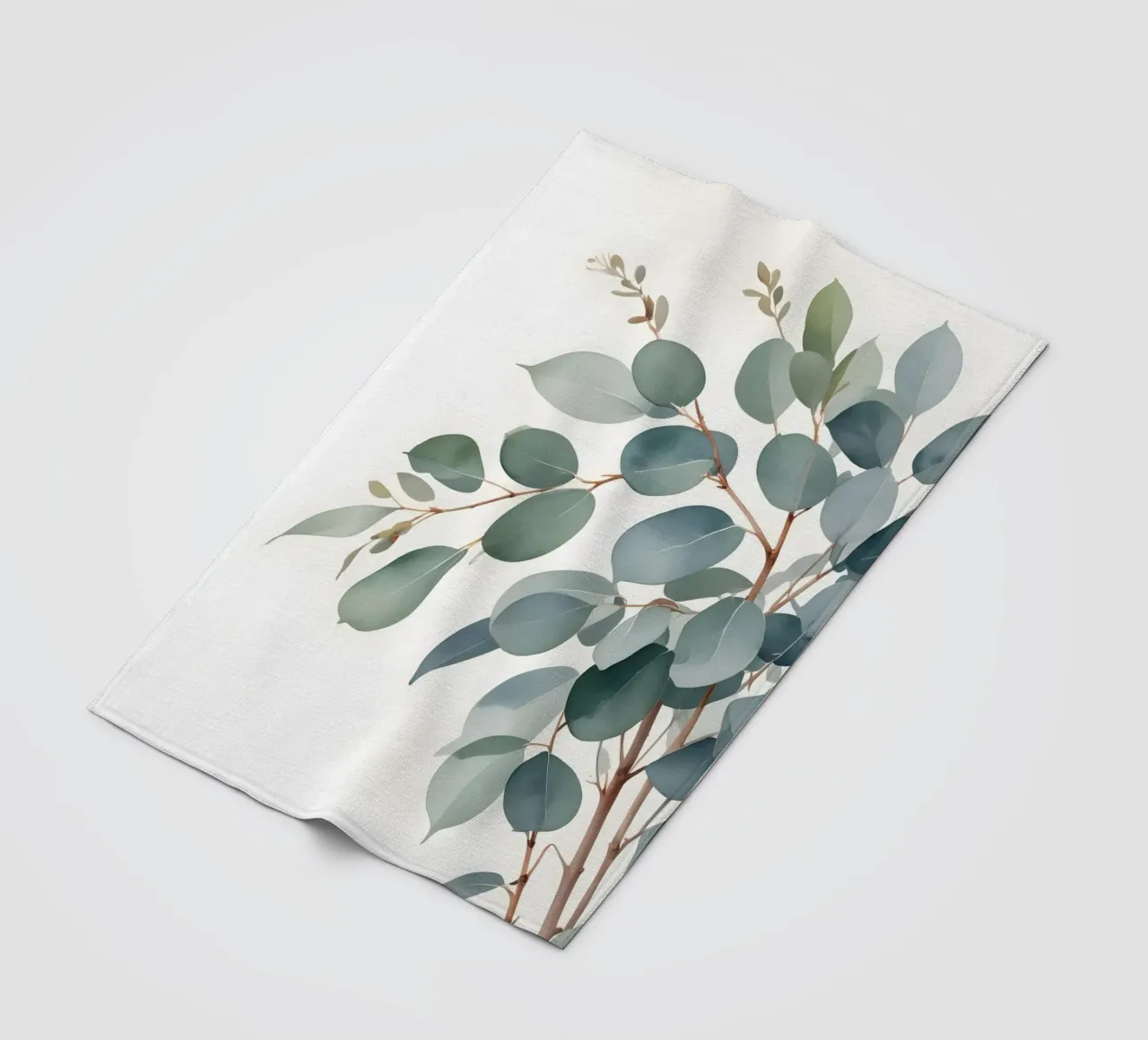 Eucalyptus Whisper – Minimal Botanical Art coperta in pile da Graceful Desine