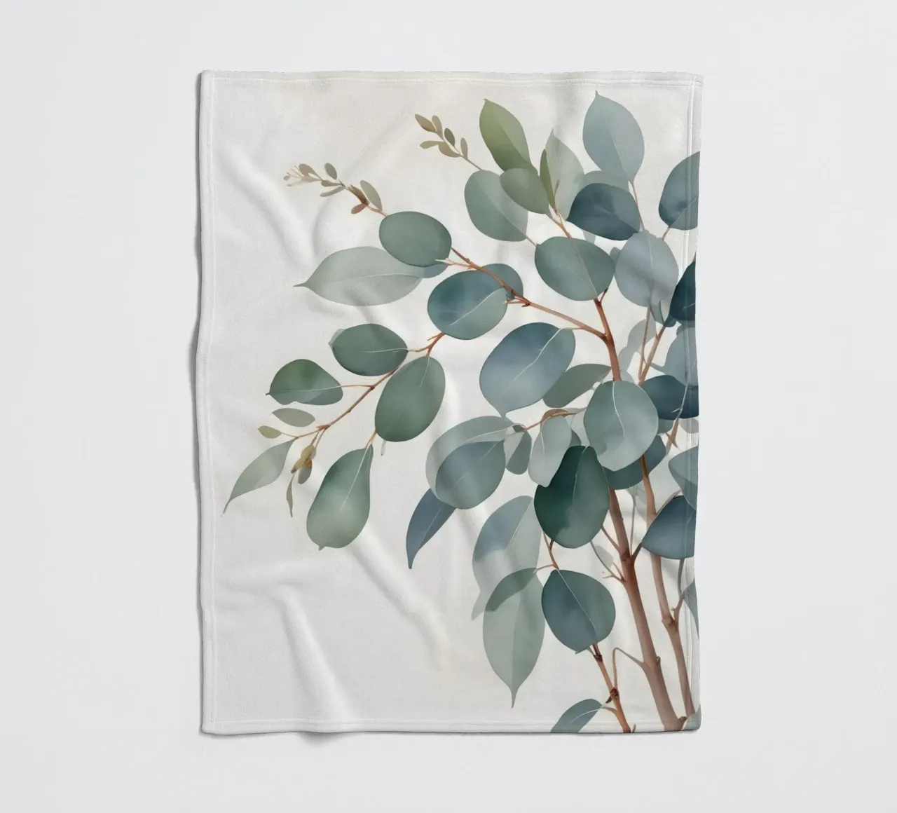Eucalyptus Whisper – Minimal Botanical Art coperta in pile da Graceful Desine