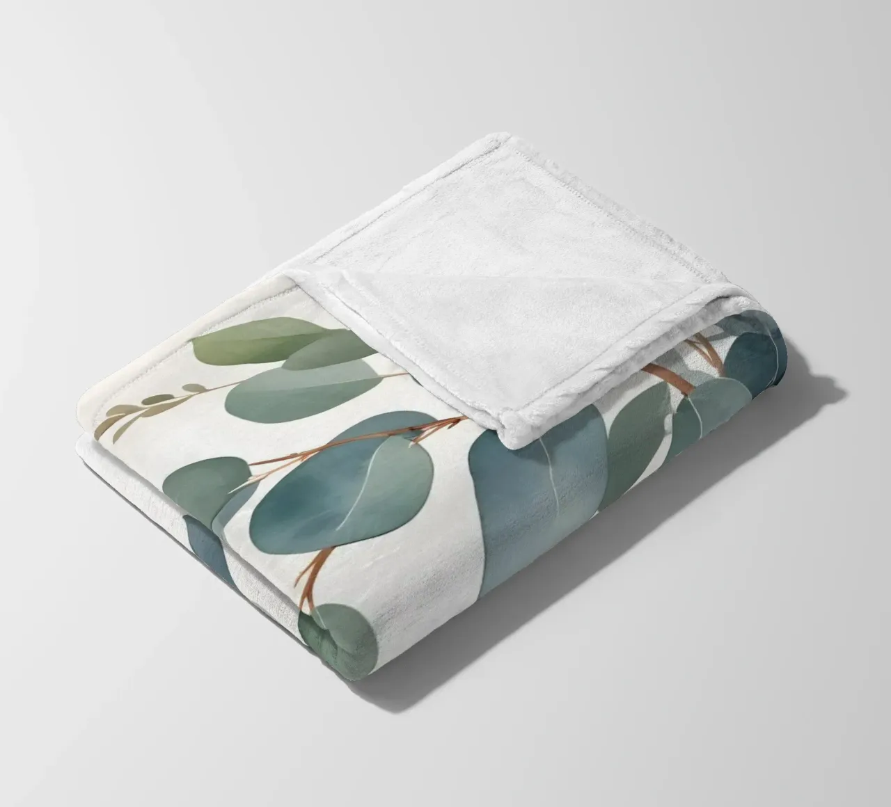 Eucalyptus Whisper – Minimal Botanical Art coperta in pile da Graceful Desine
