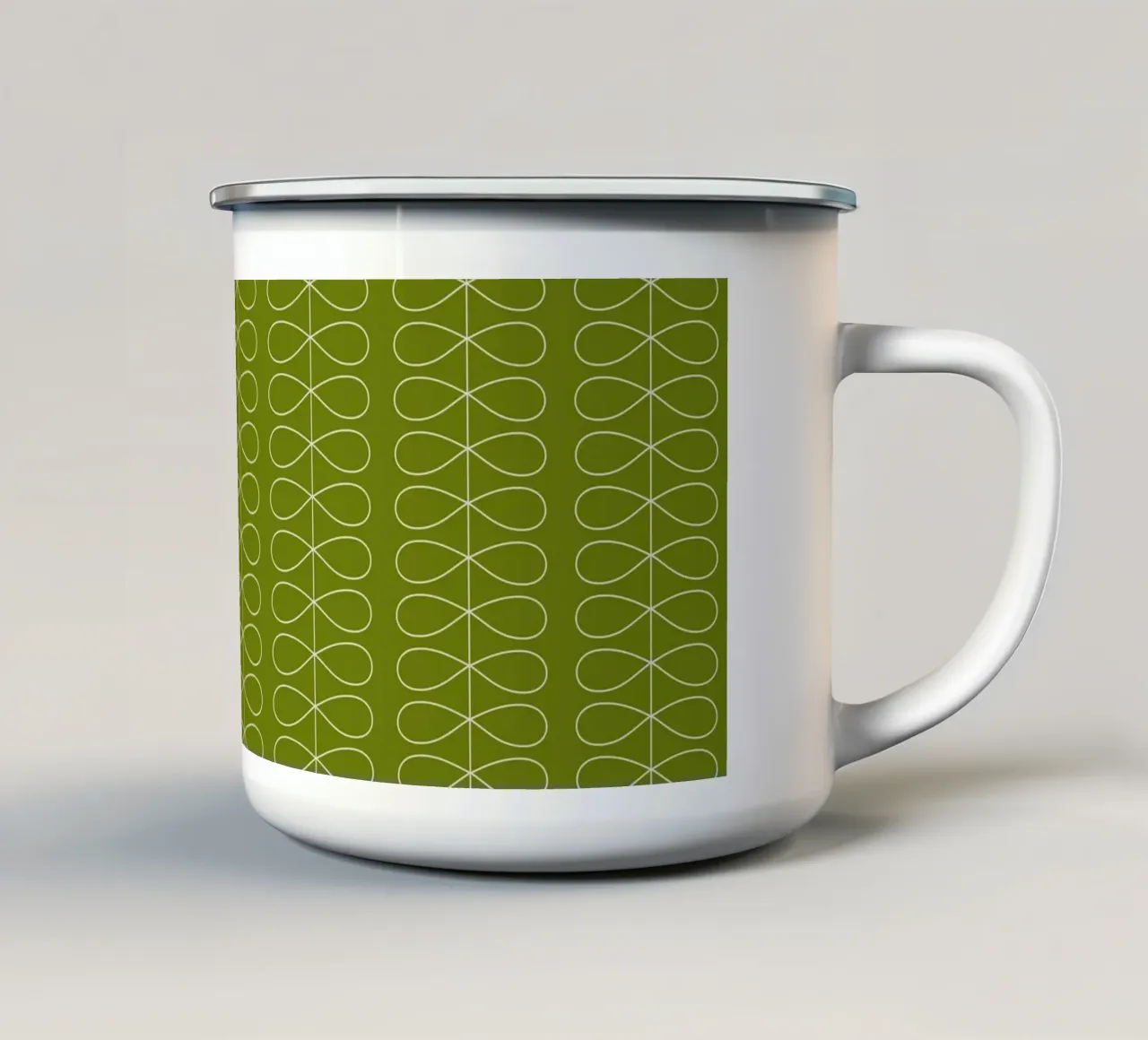 Verde metà secolo eternità tazza in smalto da Timeless moderna