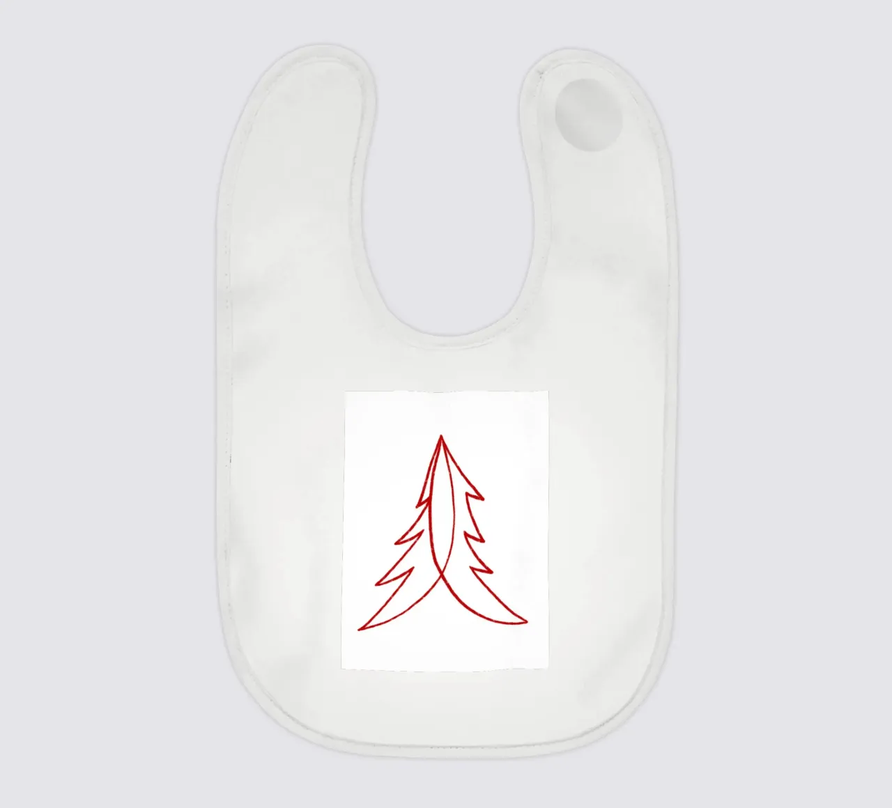 Minimal Red Tree – Moderner Weihnachtsbaum in Dunkelrot bavaglino da fraeuleinvonfuchs