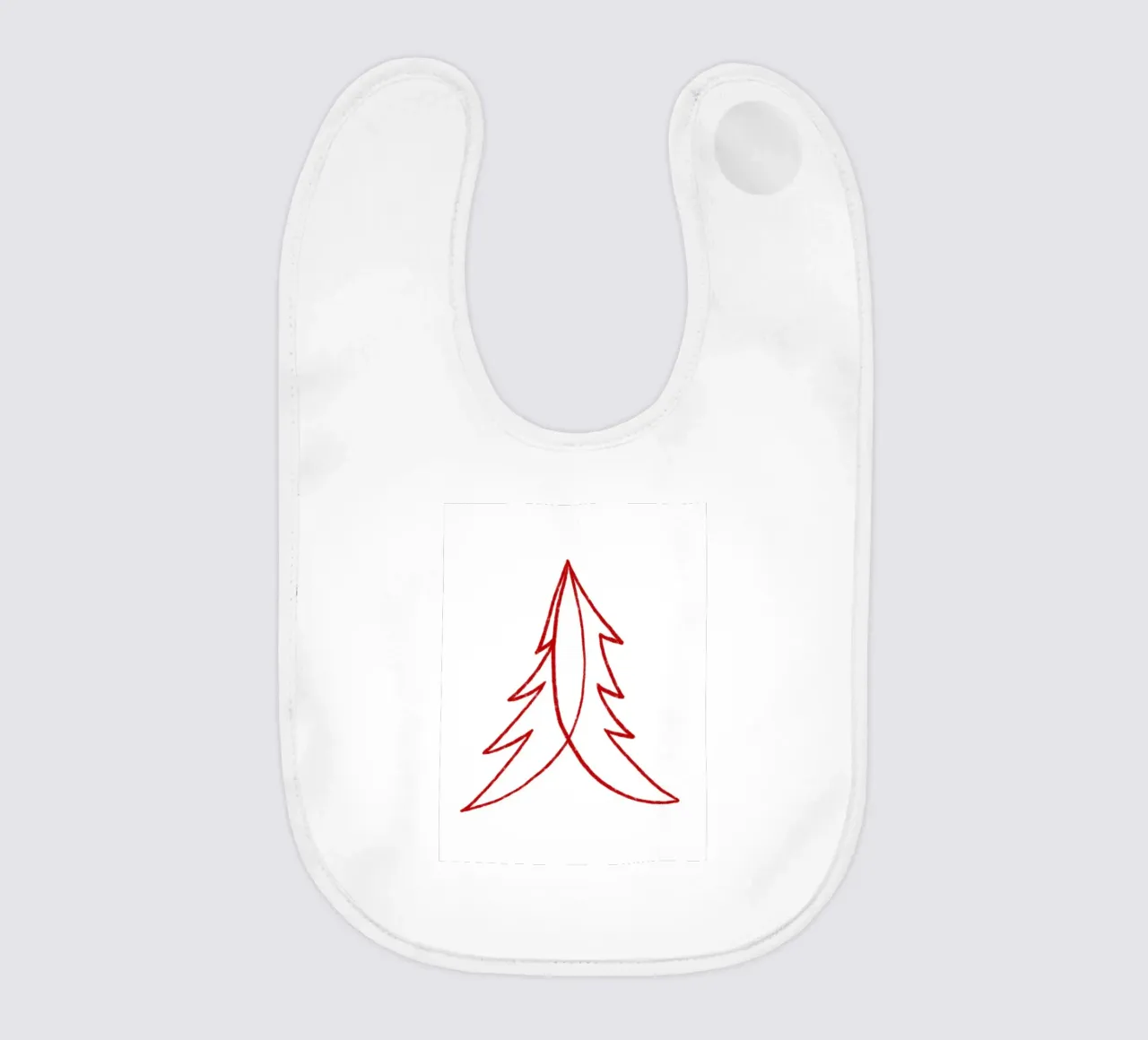 Minimal Red Tree – Moderner Weihnachtsbaum in Dunkelrot bavaglino da fraeuleinvonfuchs