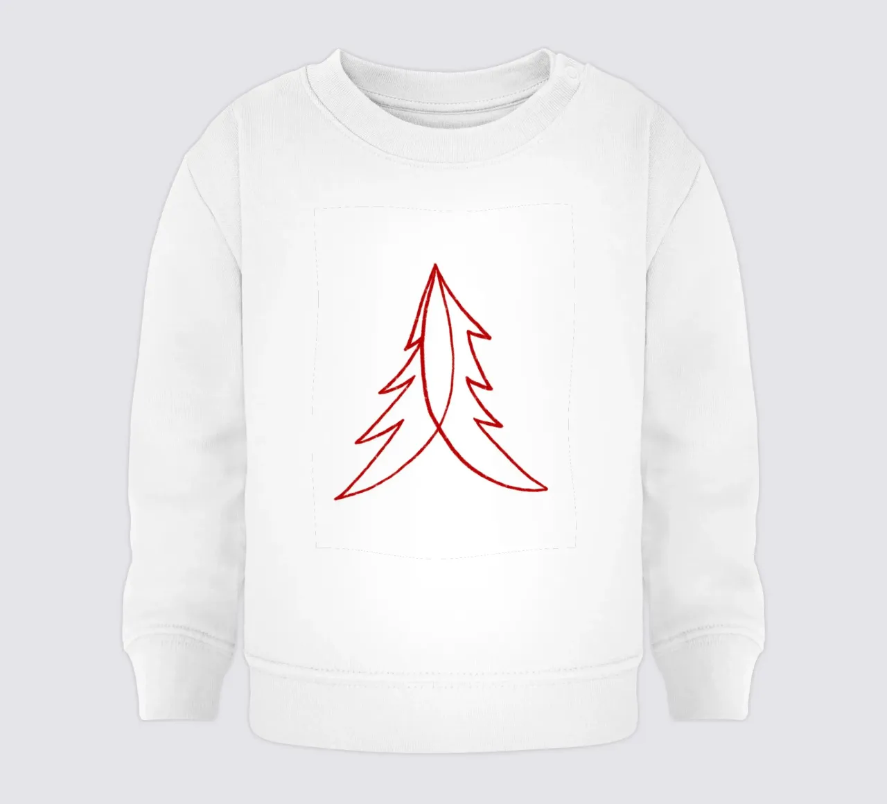 Minimal Red Tree – Moderner Weihnachtsbaum in Dunkelrot felpa neonato da fraeuleinvonfuchs