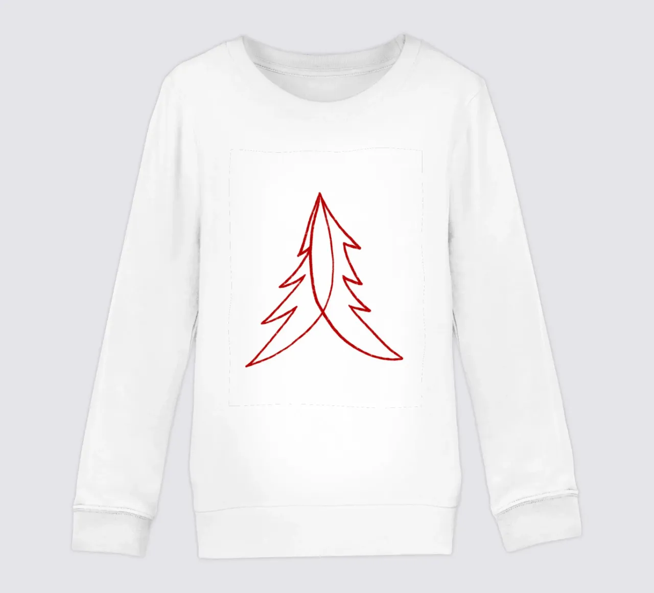 Minimal Red Tree – Moderner Weihnachtsbaum in Dunkelrot felpa bambino da fraeuleinvonfuchs