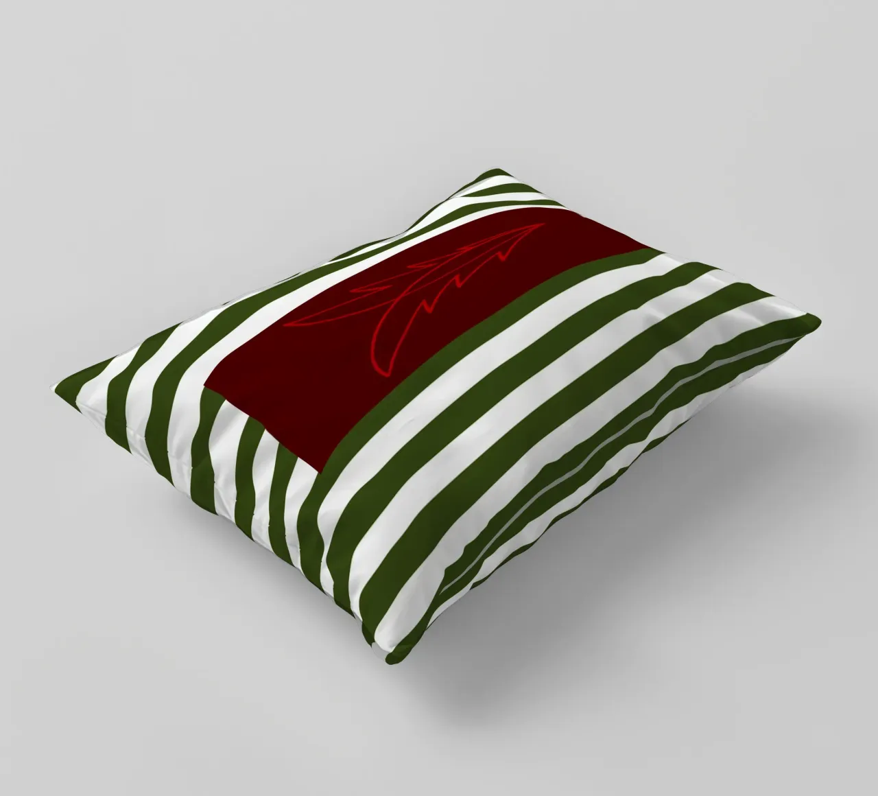 Minimal Red Tree – Moderner Weihnachtsbaum in Dunkelrot cuscino da fraeuleinvonfuchs