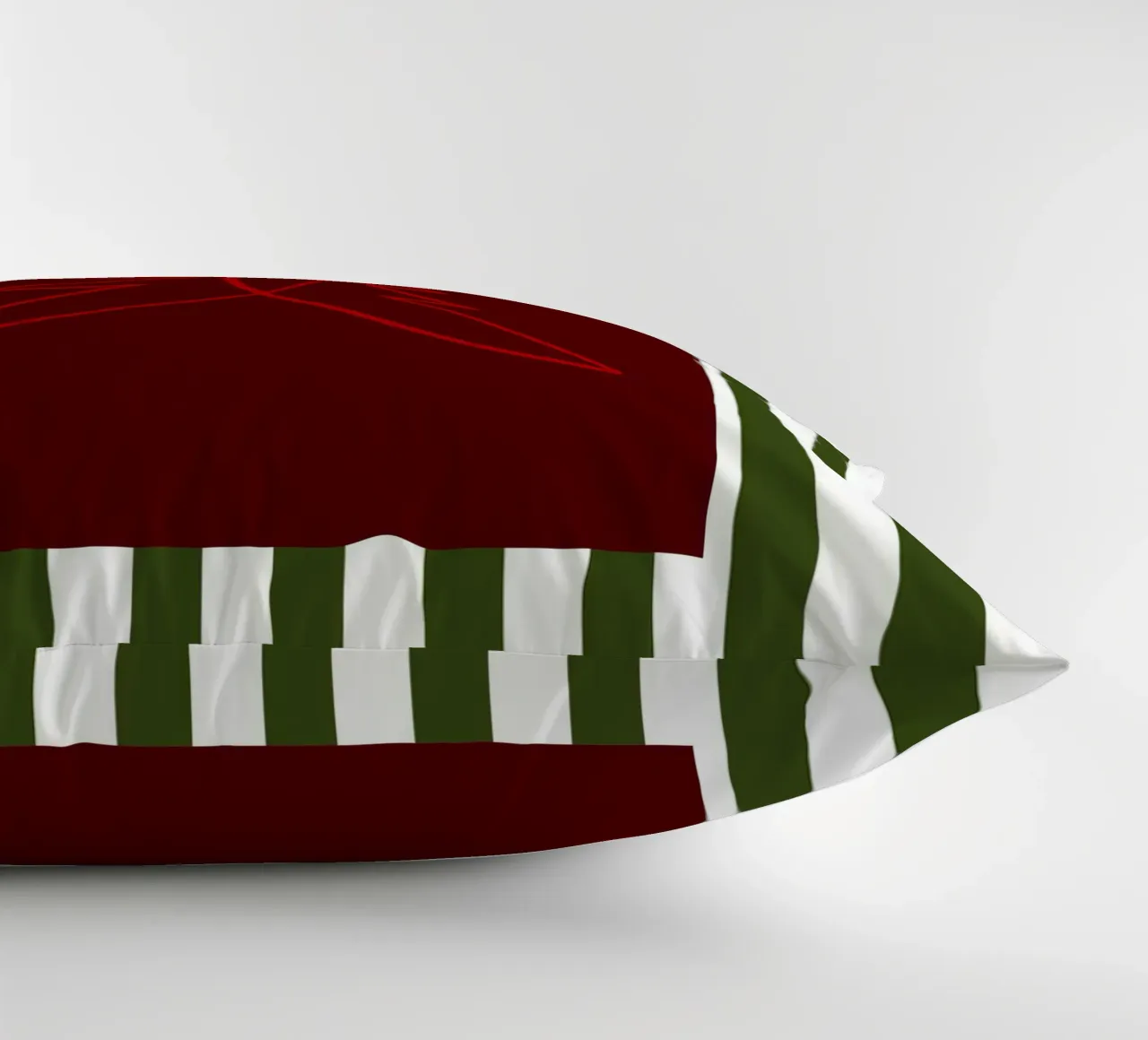 Minimal Red Tree – Moderner Weihnachtsbaum in Dunkelrot cuscino da fraeuleinvonfuchs