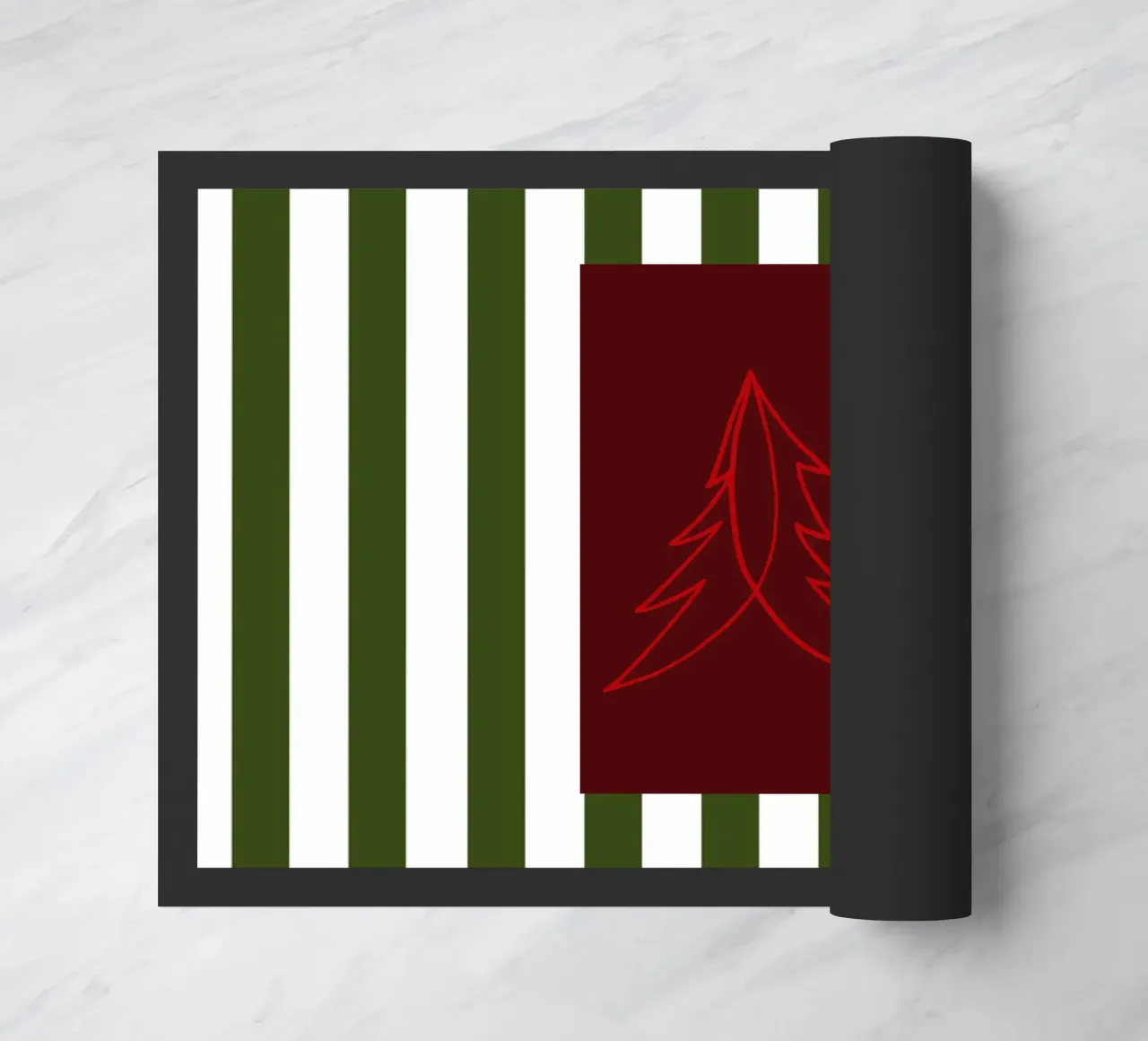 Minimal Red Tree – Moderner Weihnachtsbaum in Dunkelrot zerbino da fraeuleinvonfuchs