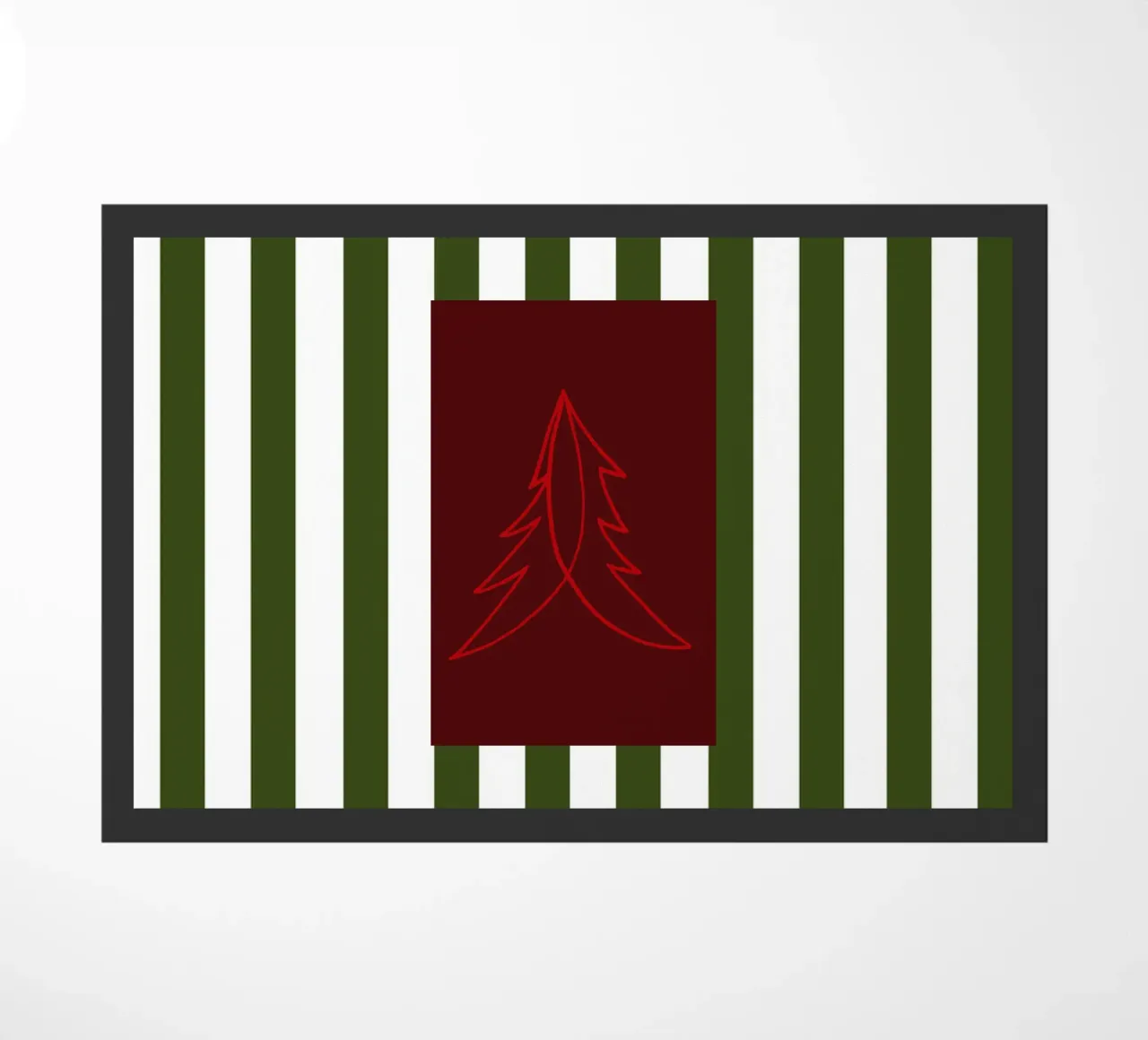 Minimal Red Tree – Moderner Weihnachtsbaum in Dunkelrot zerbino da fraeuleinvonfuchs