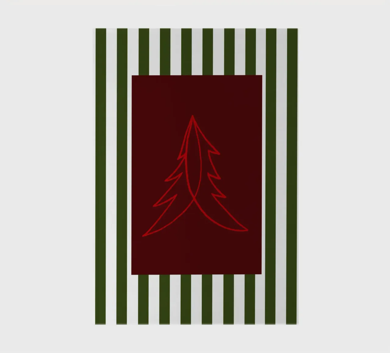 Minimal Red Tree – Moderner Weihnachtsbaum in Dunkelrot notebook by fraeuleinvonfuchs