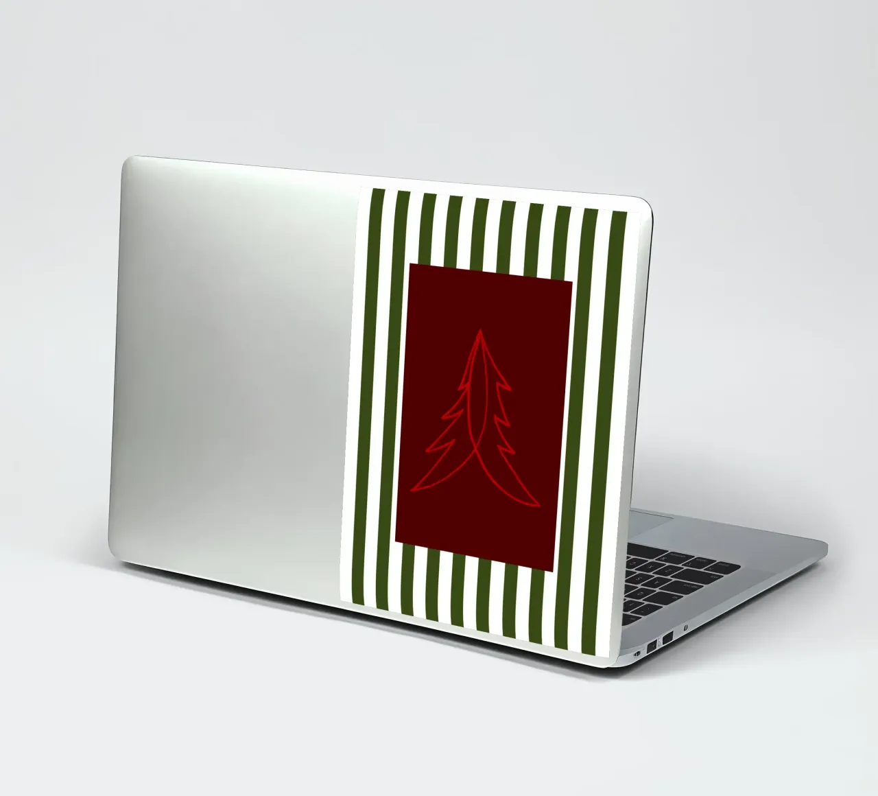 Minimal Red Tree – Moderner Weihnachtsbaum in Dunkelrot adesivo da fraeuleinvonfuchs