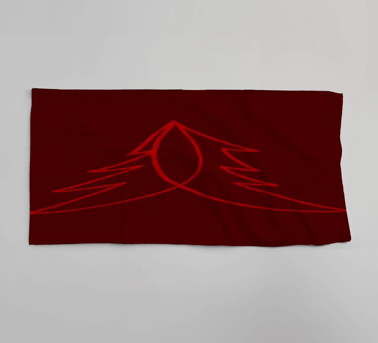 Minimal Red Tree – Moderner Weihnachtsbaum in Dunkelrot asciugamano da bagno da fraeuleinvonfuchs